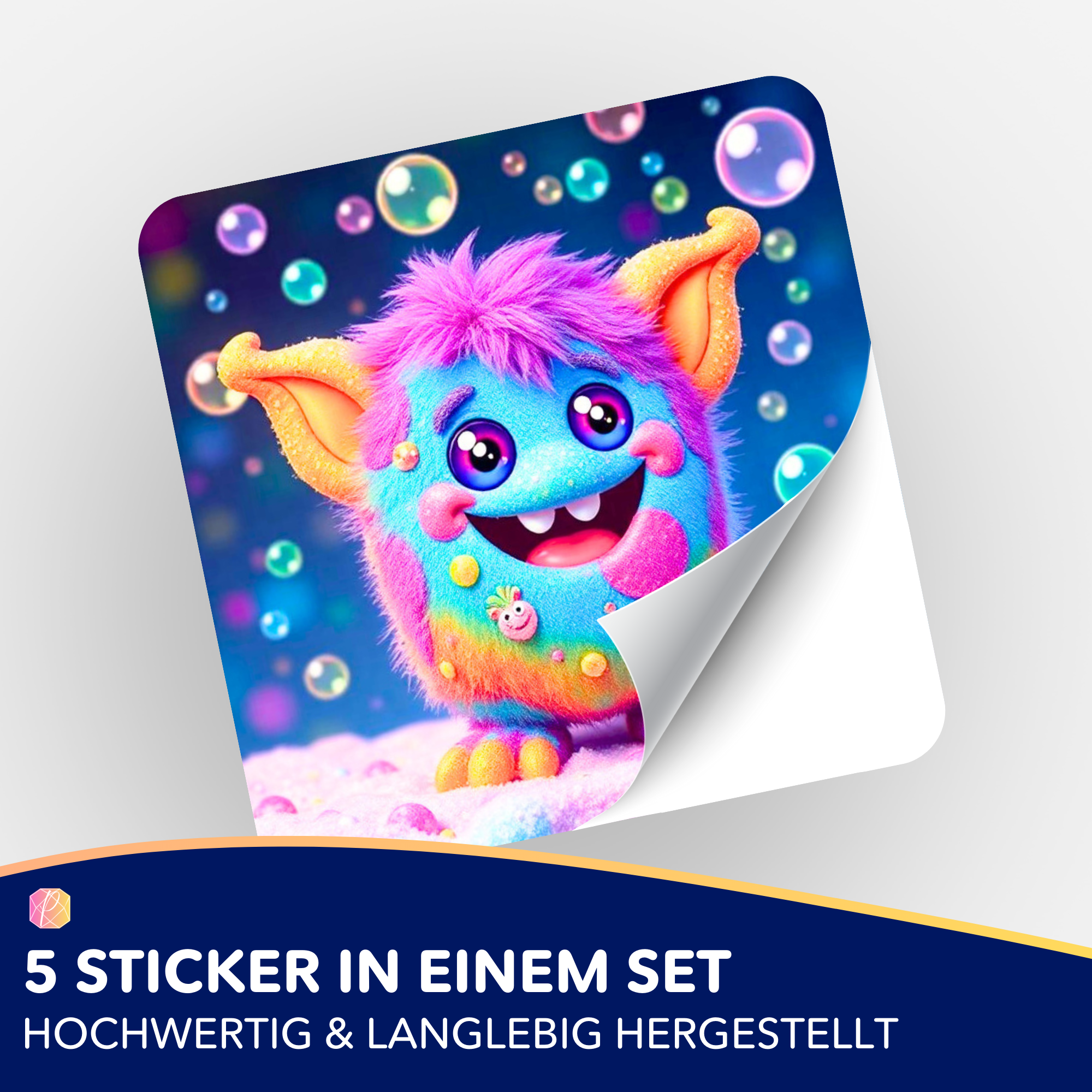 Aufkleber 5er-Set - Moni´s Special - Grinsebacke