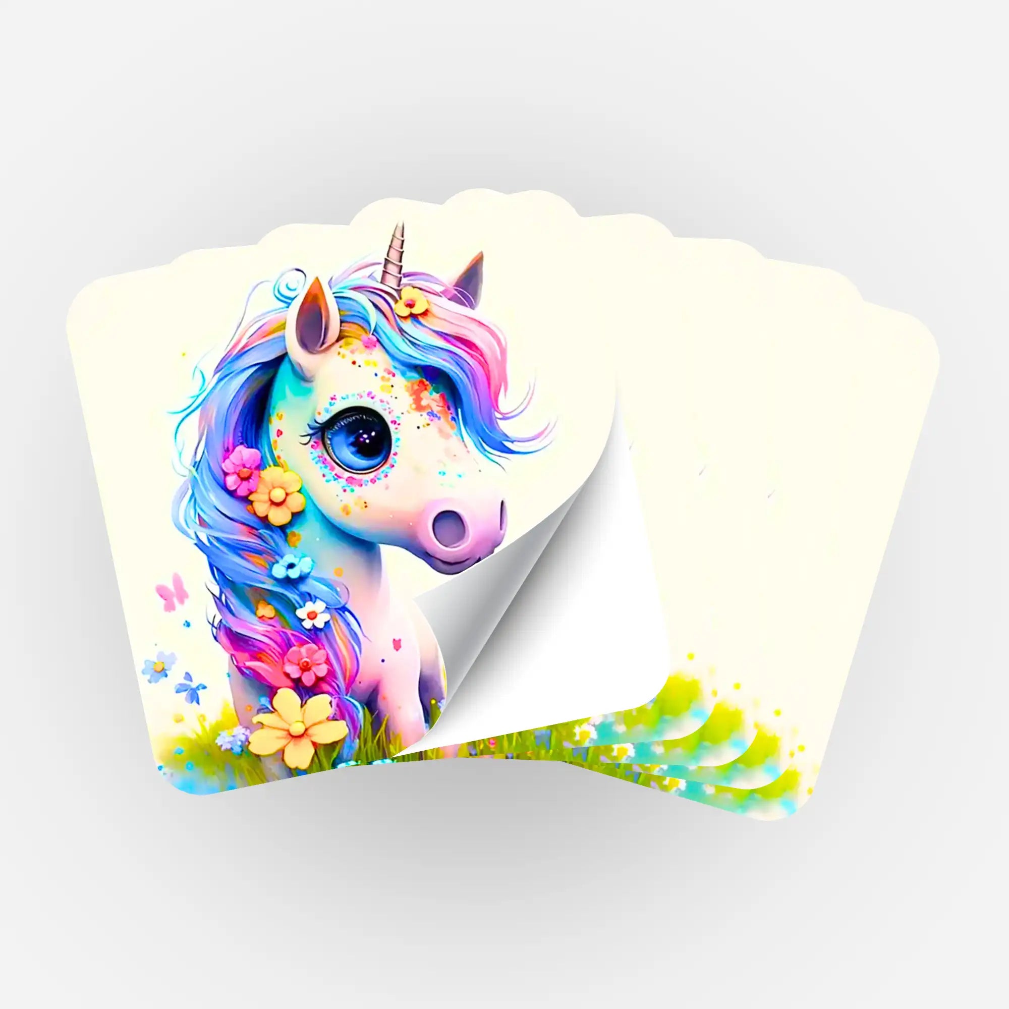 Aufkleber 5er-Set - Süßes Einhorn