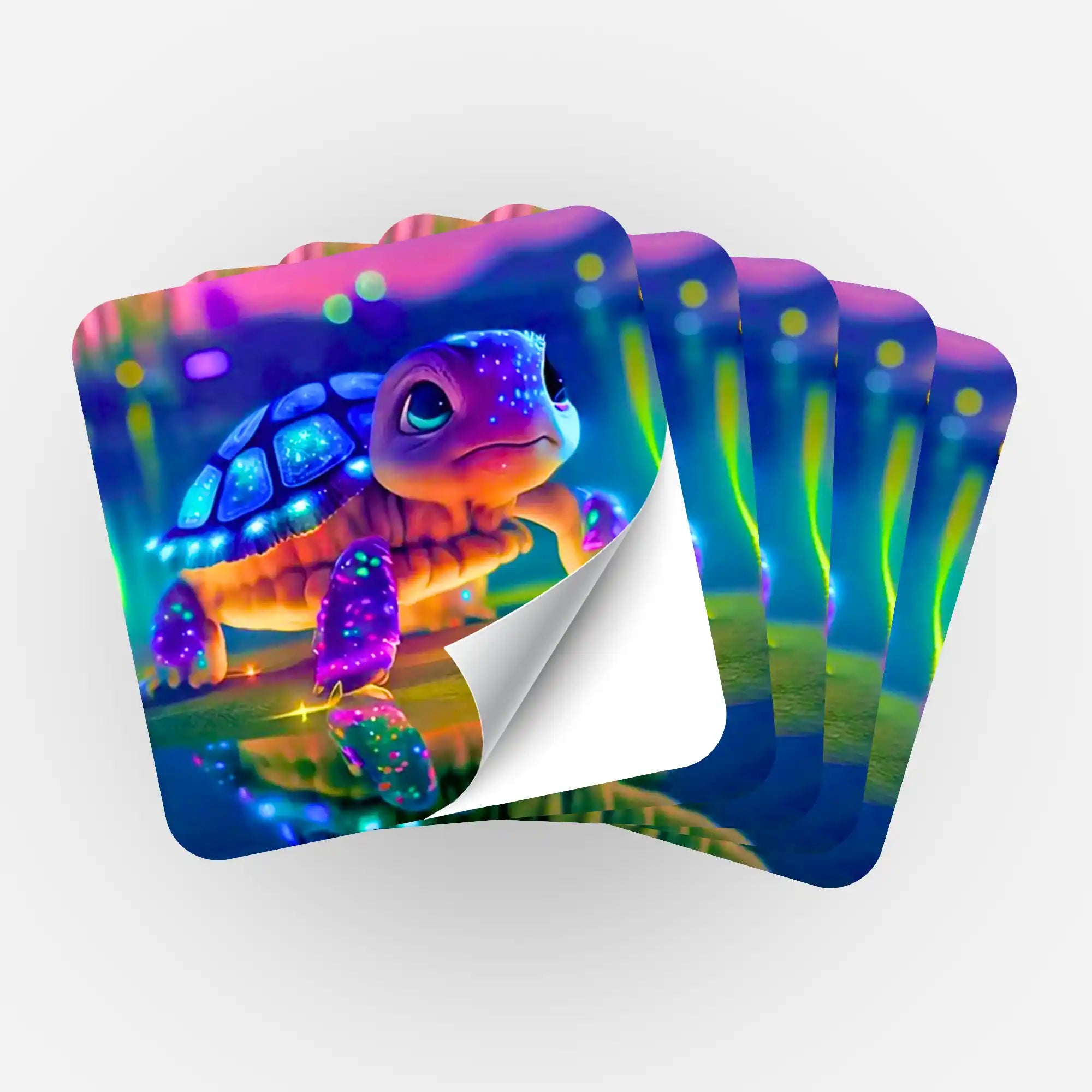 Aufkleber 5er-Set - Sparkling turtle