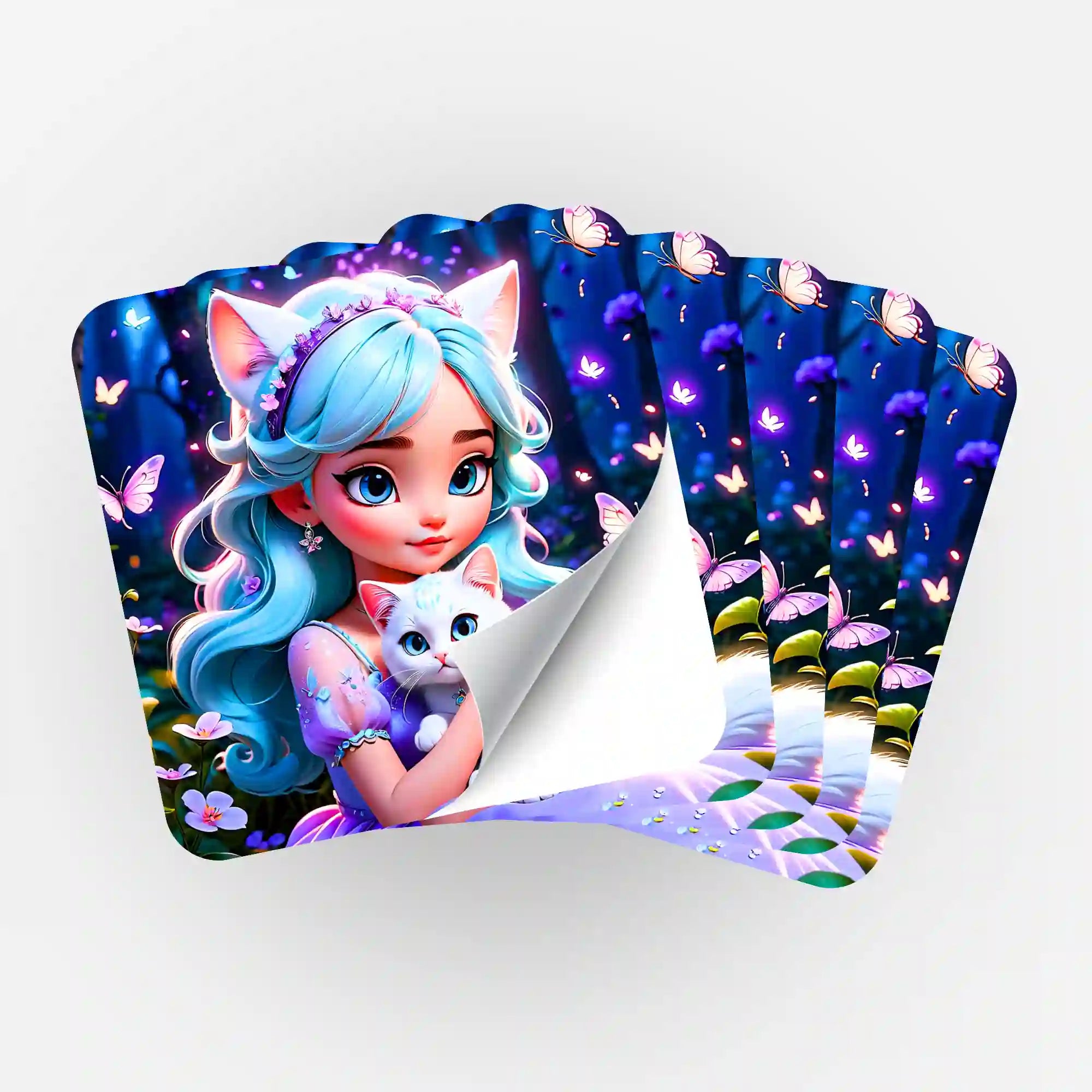 Aufkleber 5er-Set - Kim Kitty Girl