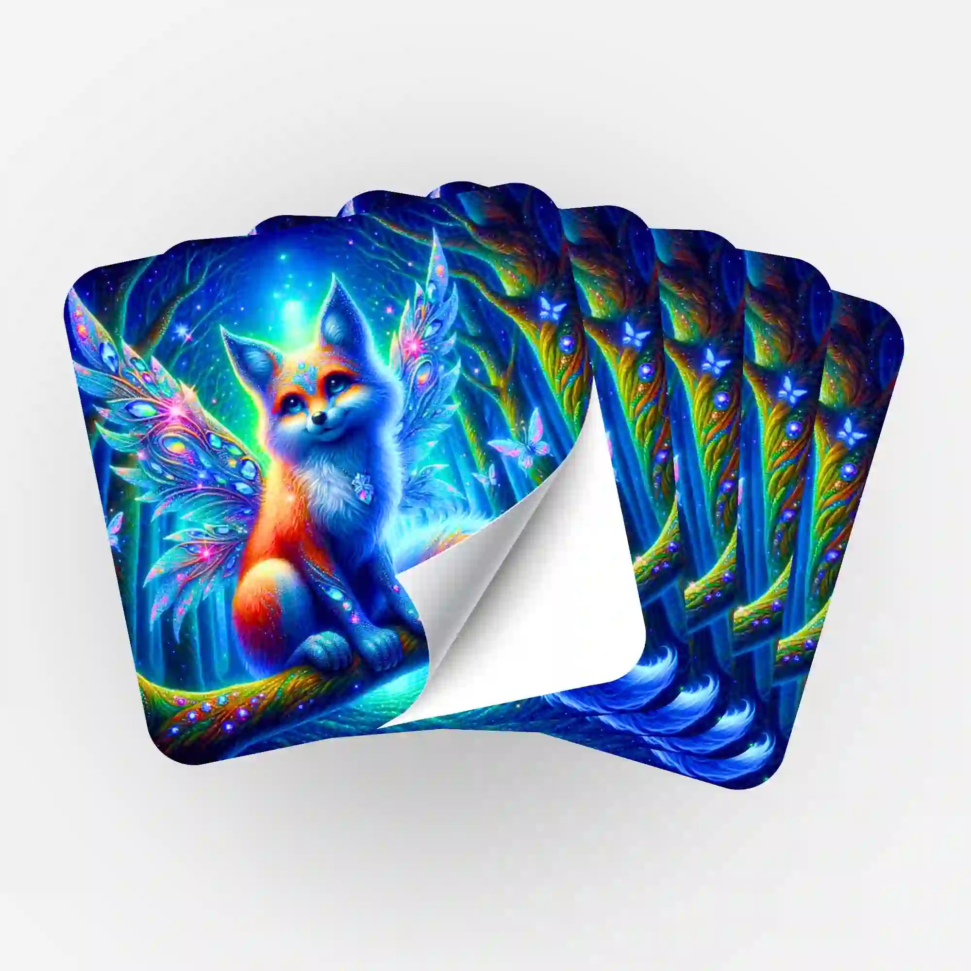 Aufkleber 5er-Set - Fairy Fox of Magic