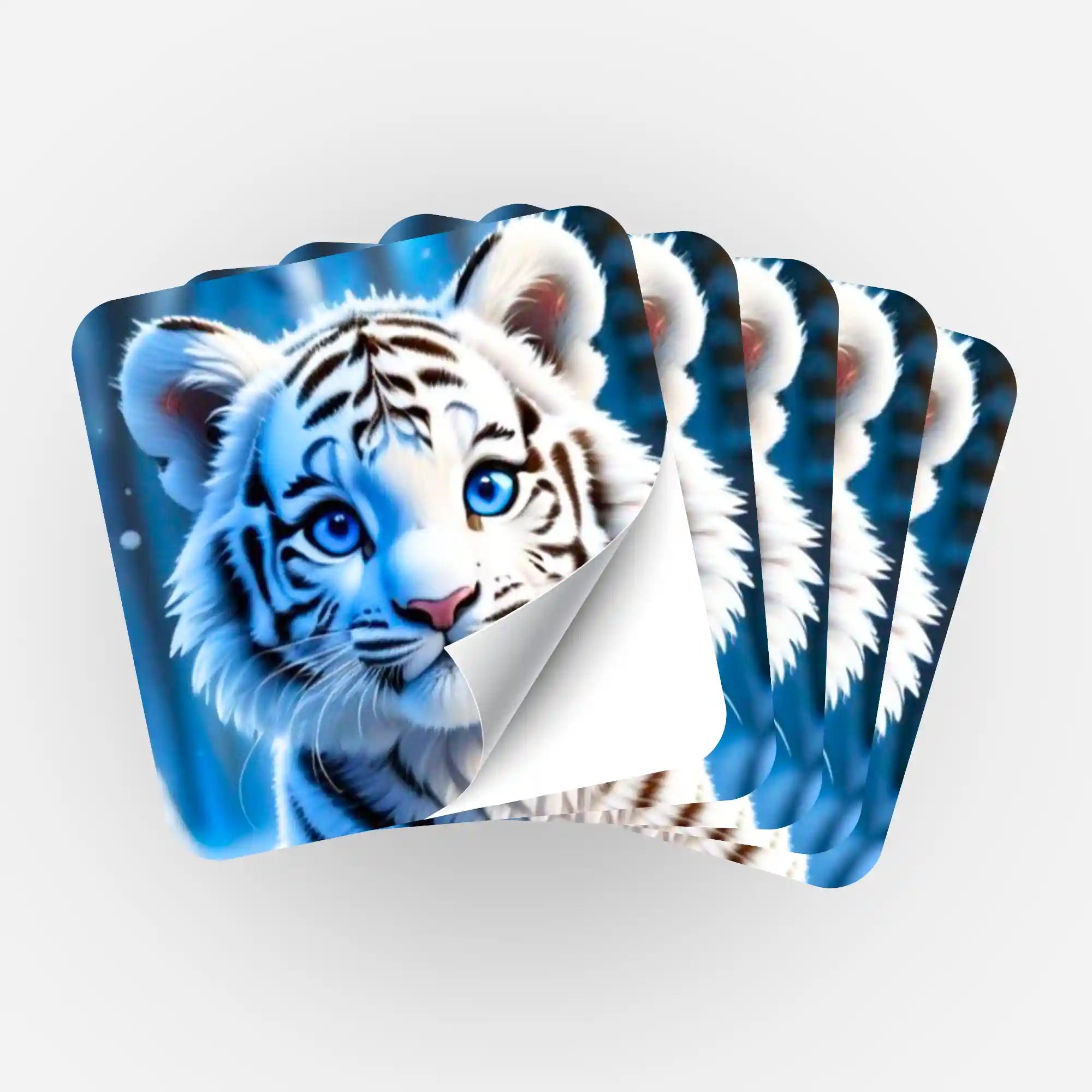 Aufkleber 5er-Set - Schneetigerbaby