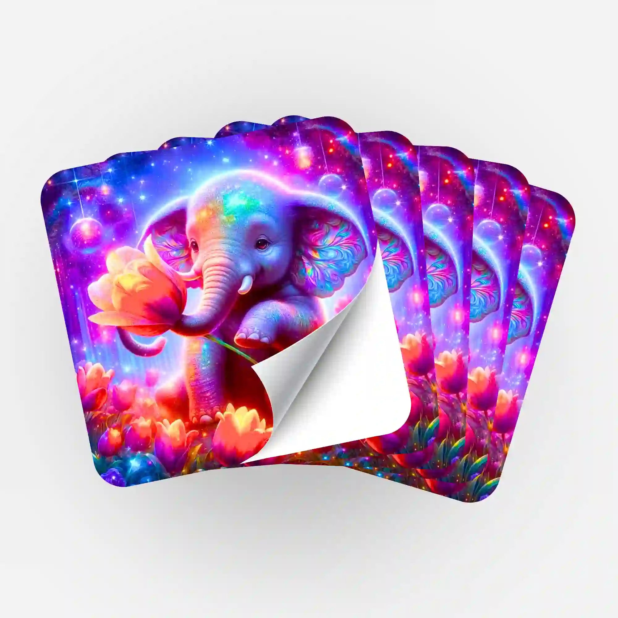 Aufkleber 5er-Set - Elefantenmädchen