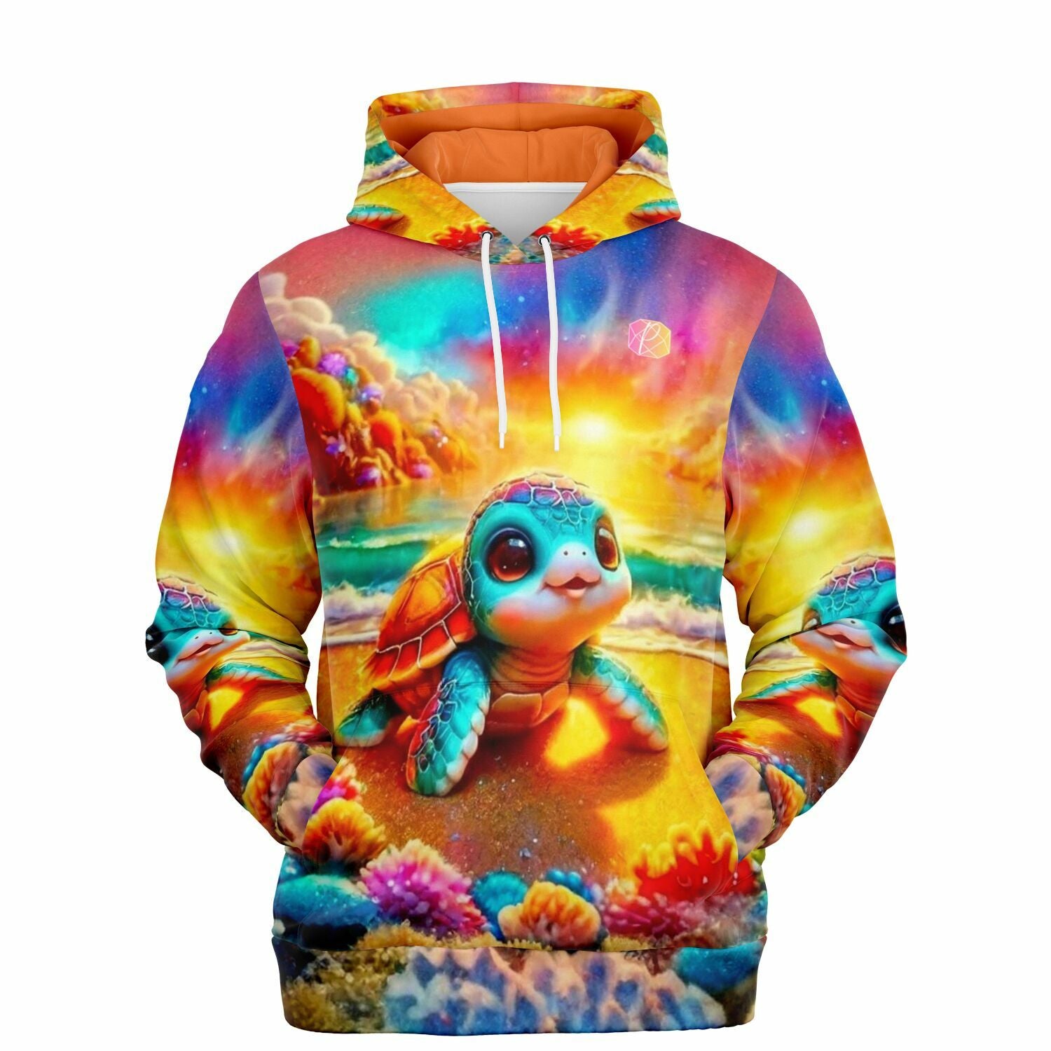 Dreamer Hoodie - 100 Farben Special - Schildkröte am Funkelstrand