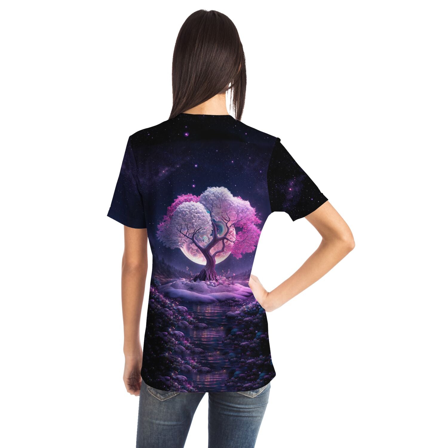 Dreamer T-Shirt - Multi Special - Pink Tree at Night