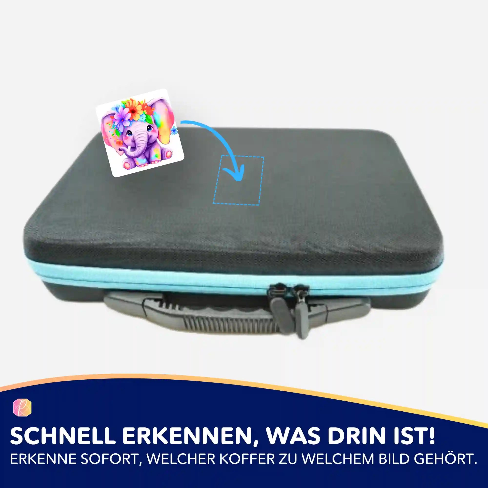 Aufkleber 5er-Set - Der kleine Blumenelefant
