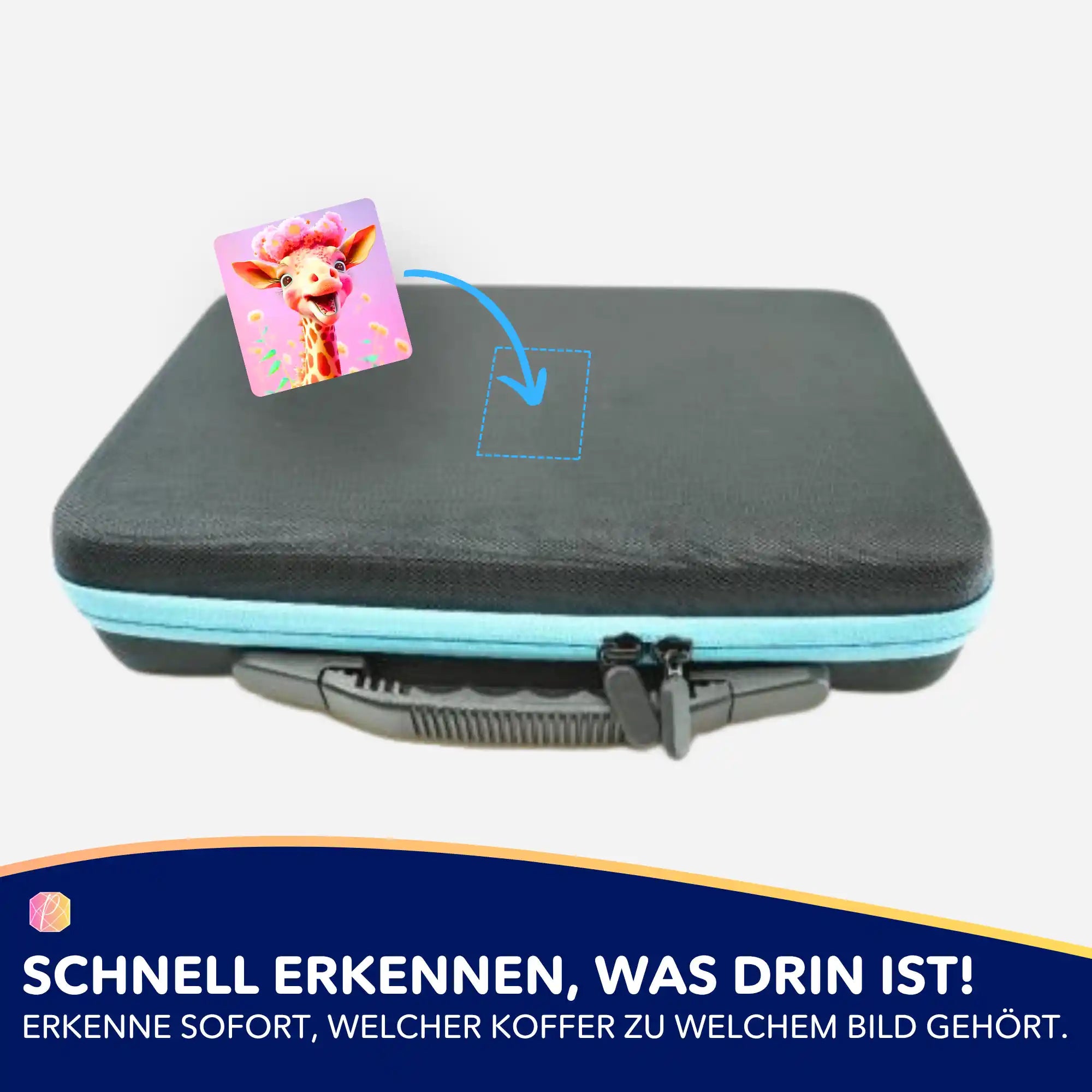 Aufkleber 5er-Set - Fröhliche Giraffe