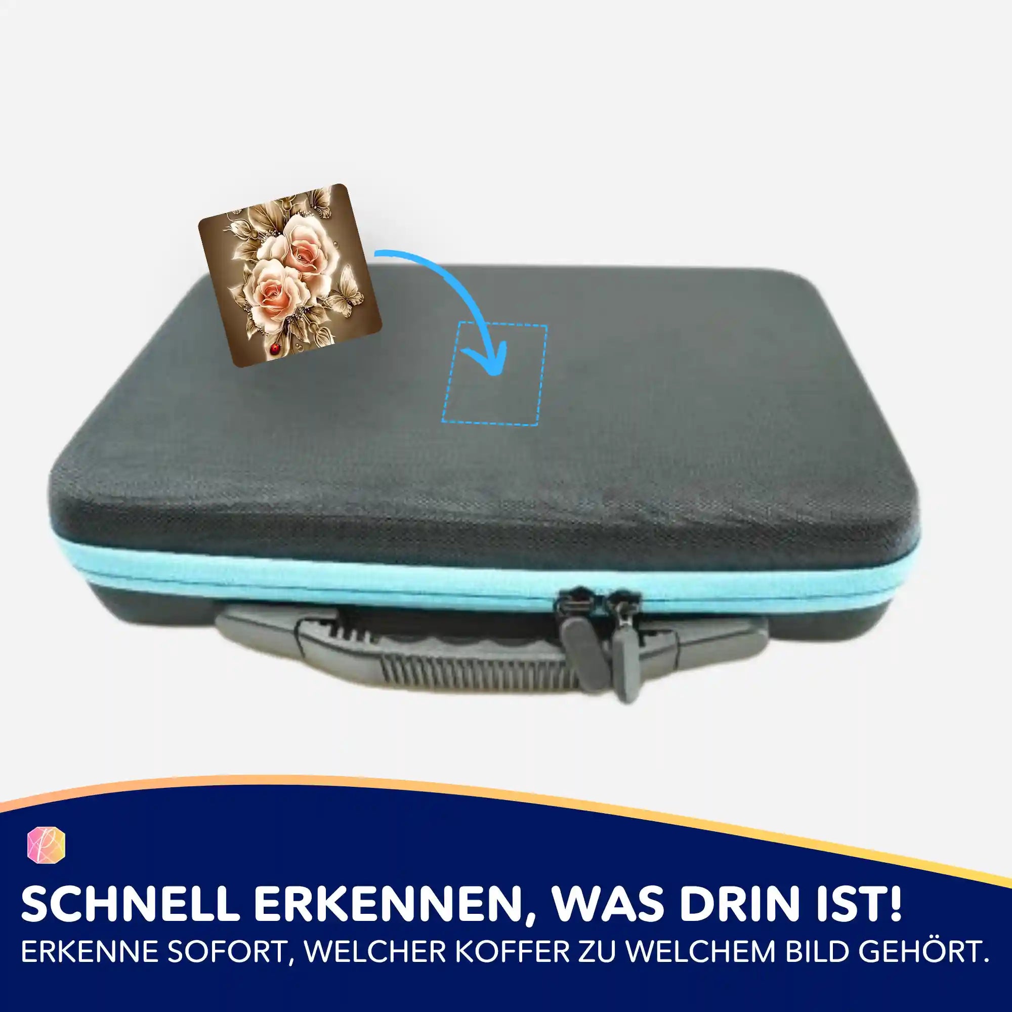 Aufkleber 5er-Set - Goldene Rosen