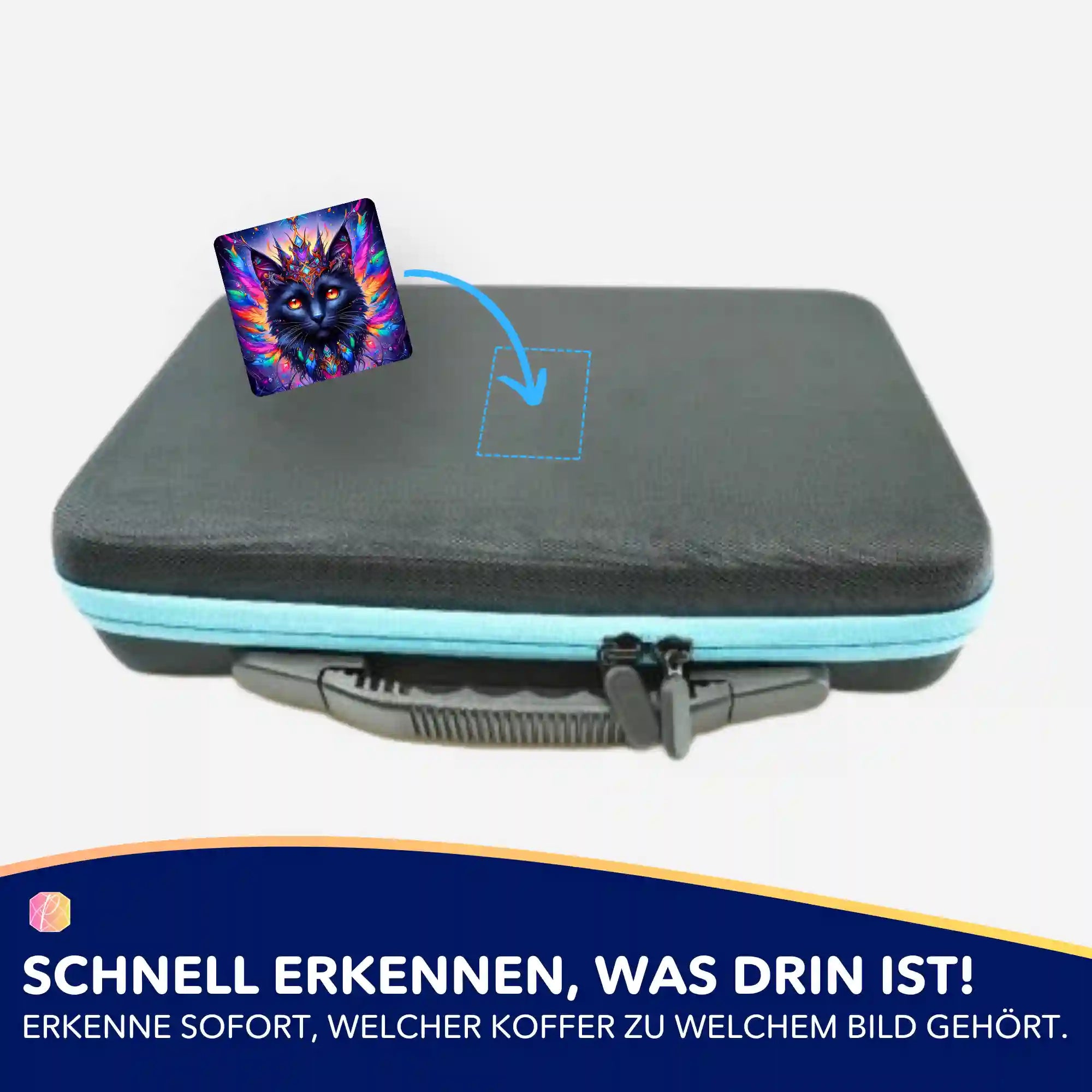 Aufkleber 5er-Set - Mystic colorsplash cat