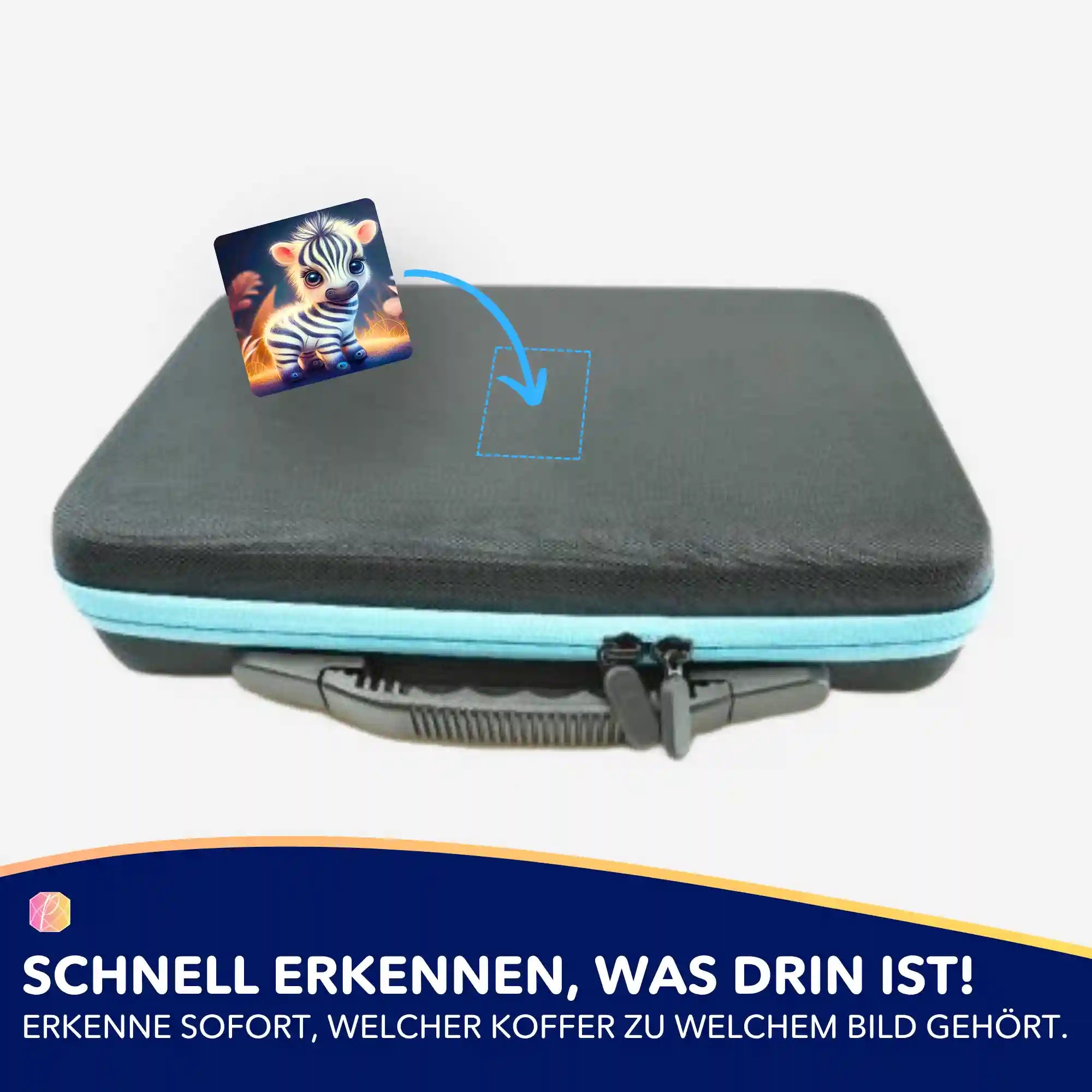 Aufkleber 5er-Set - Süsses Zebrababy