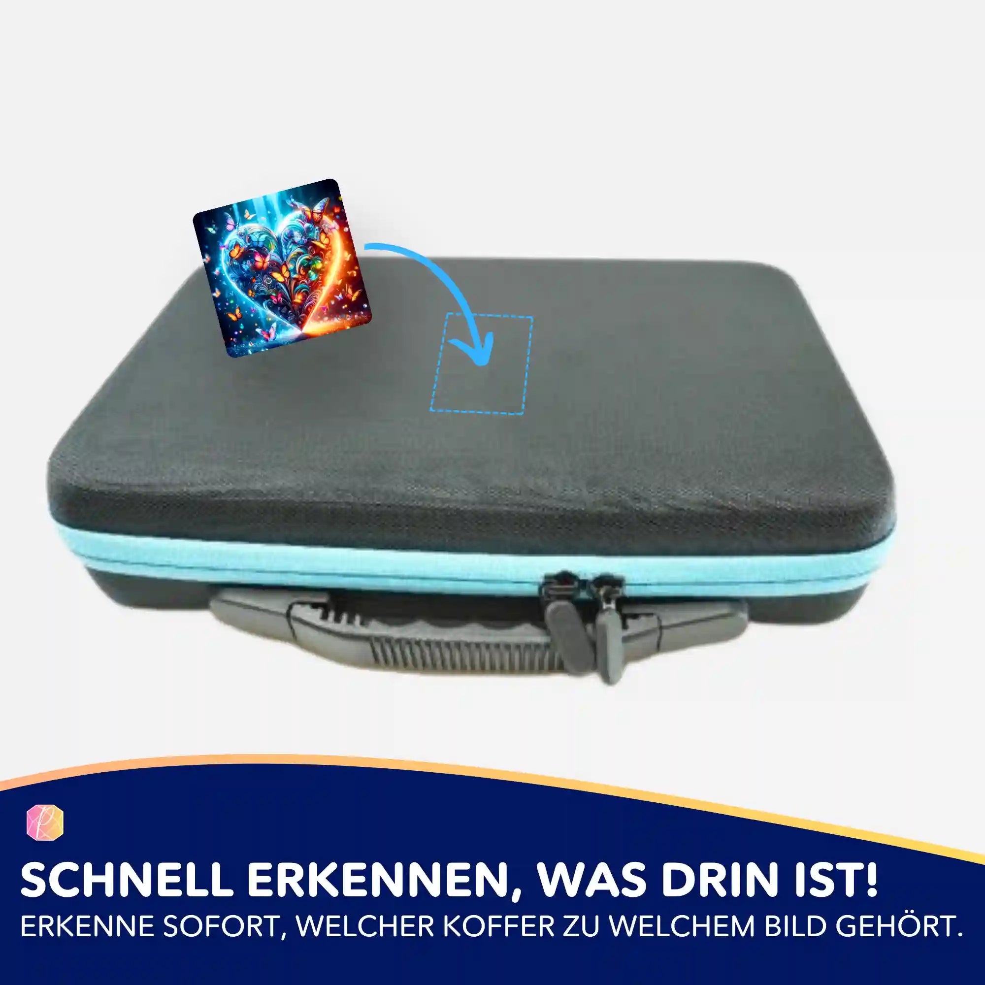 Aufkleber 5er-Set - Schmetterlingsherz
