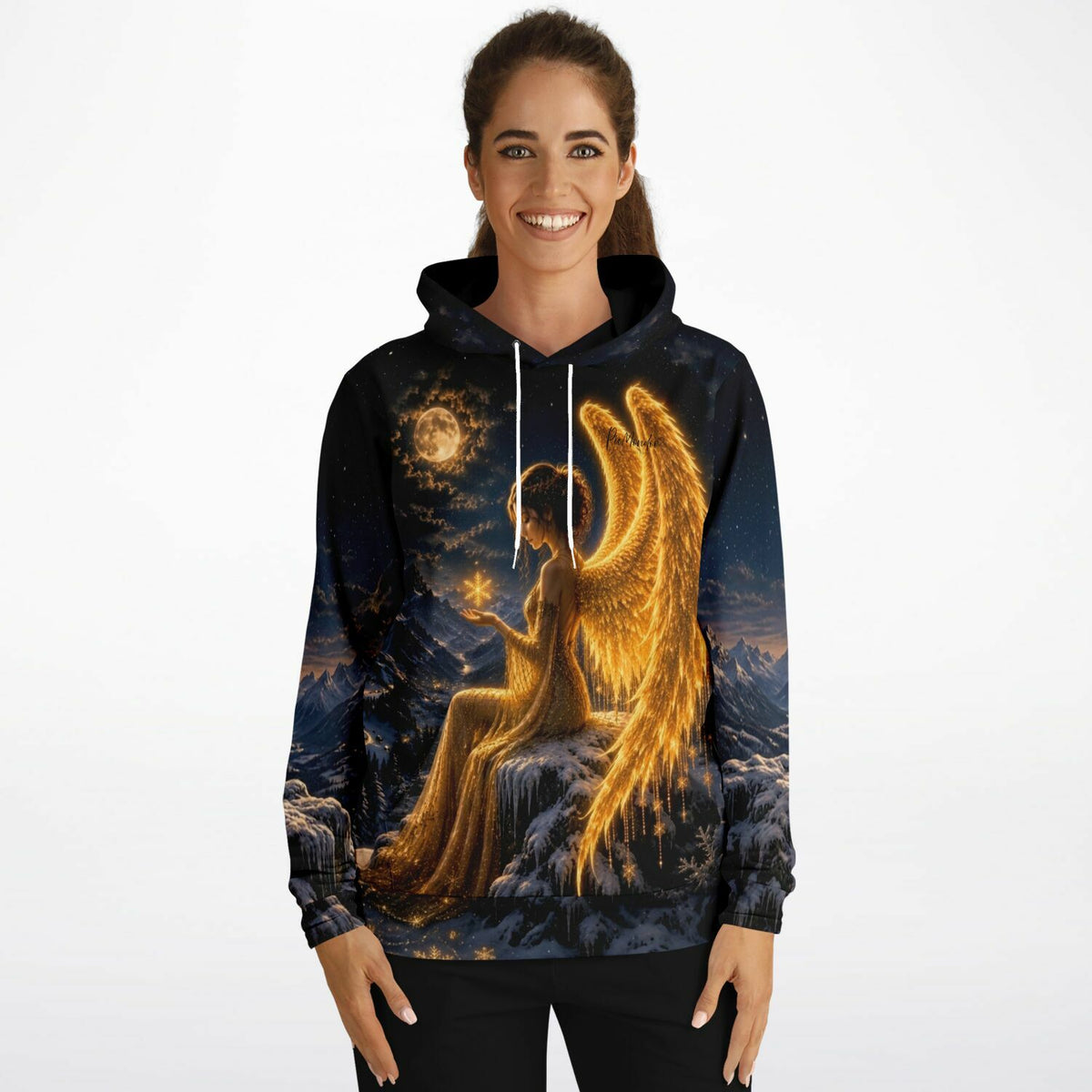 Dreamer Hoodie mit Engel-Motiv, perfekt für Fans von Diamond Painting und Malen nach Zahlen Kunstwerken.