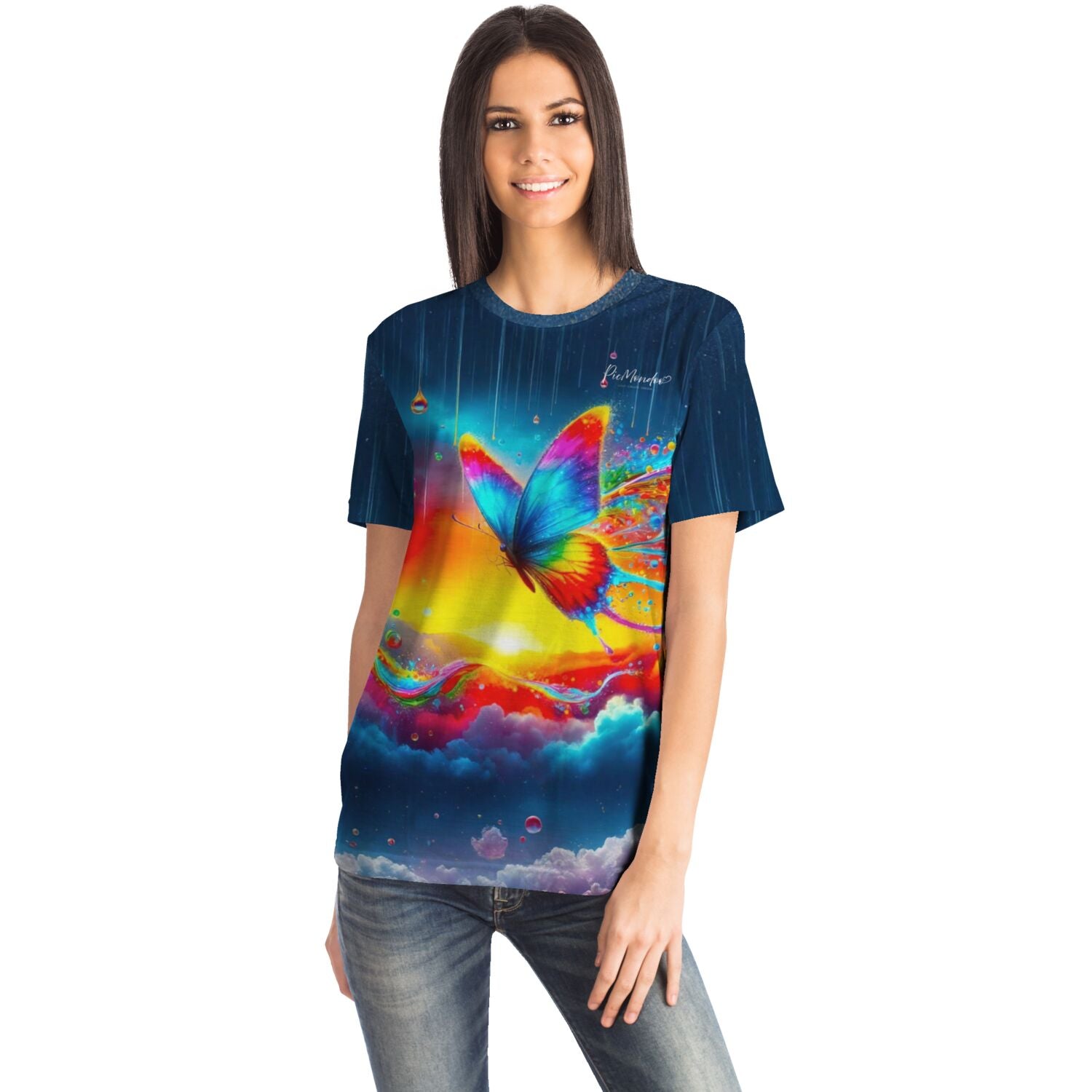 Dreamer T-Shirt - 100 Farben Special - Schmetterlinge im Regenbogenfluss