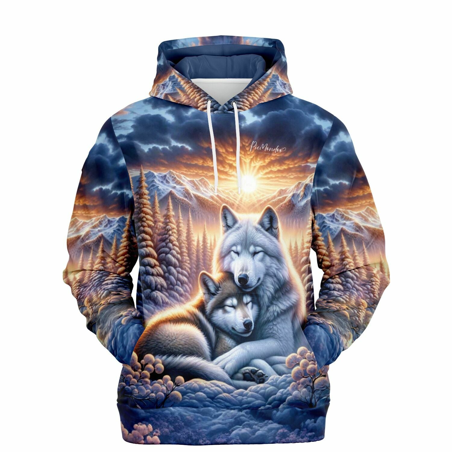Dreamer Hoodie - Wolfliebe im Sonnenaufgang