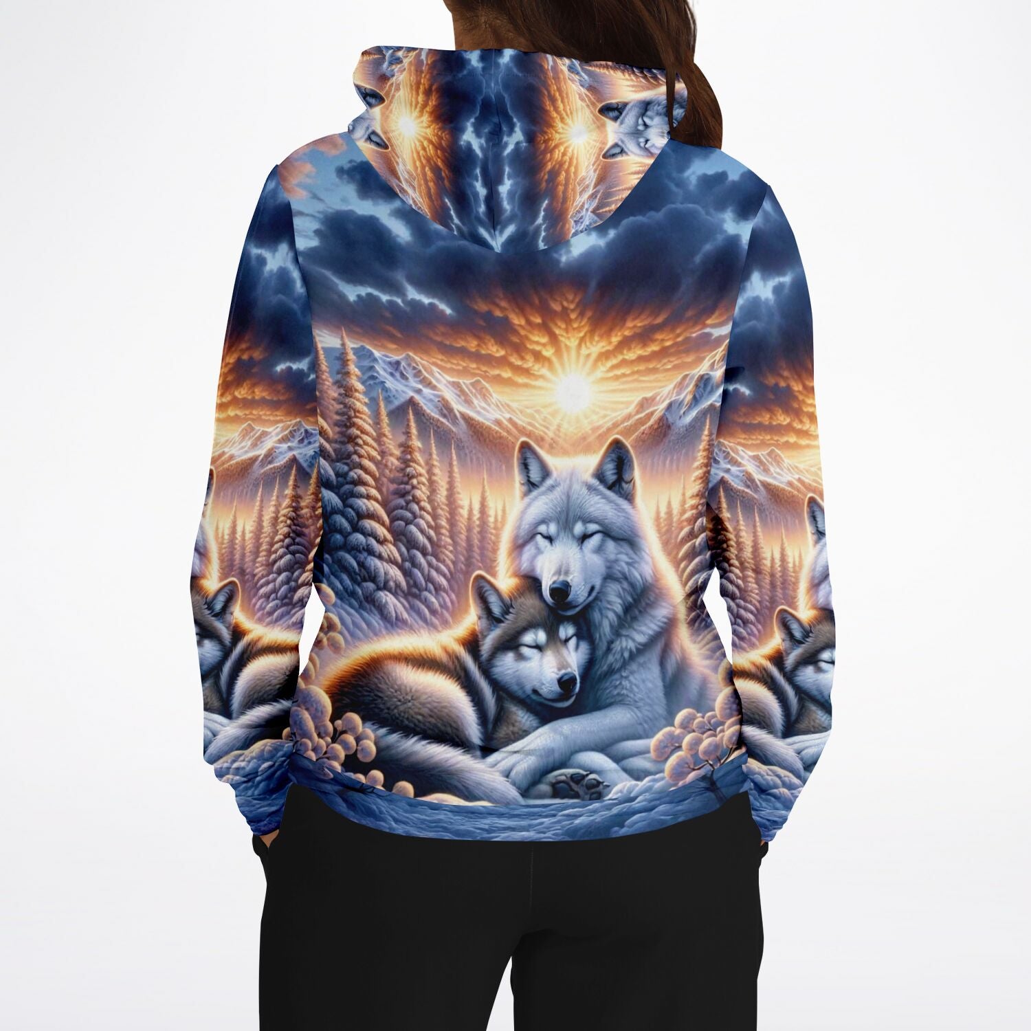 Dreamer Hoodie - Wolfliebe im Sonnenaufgang