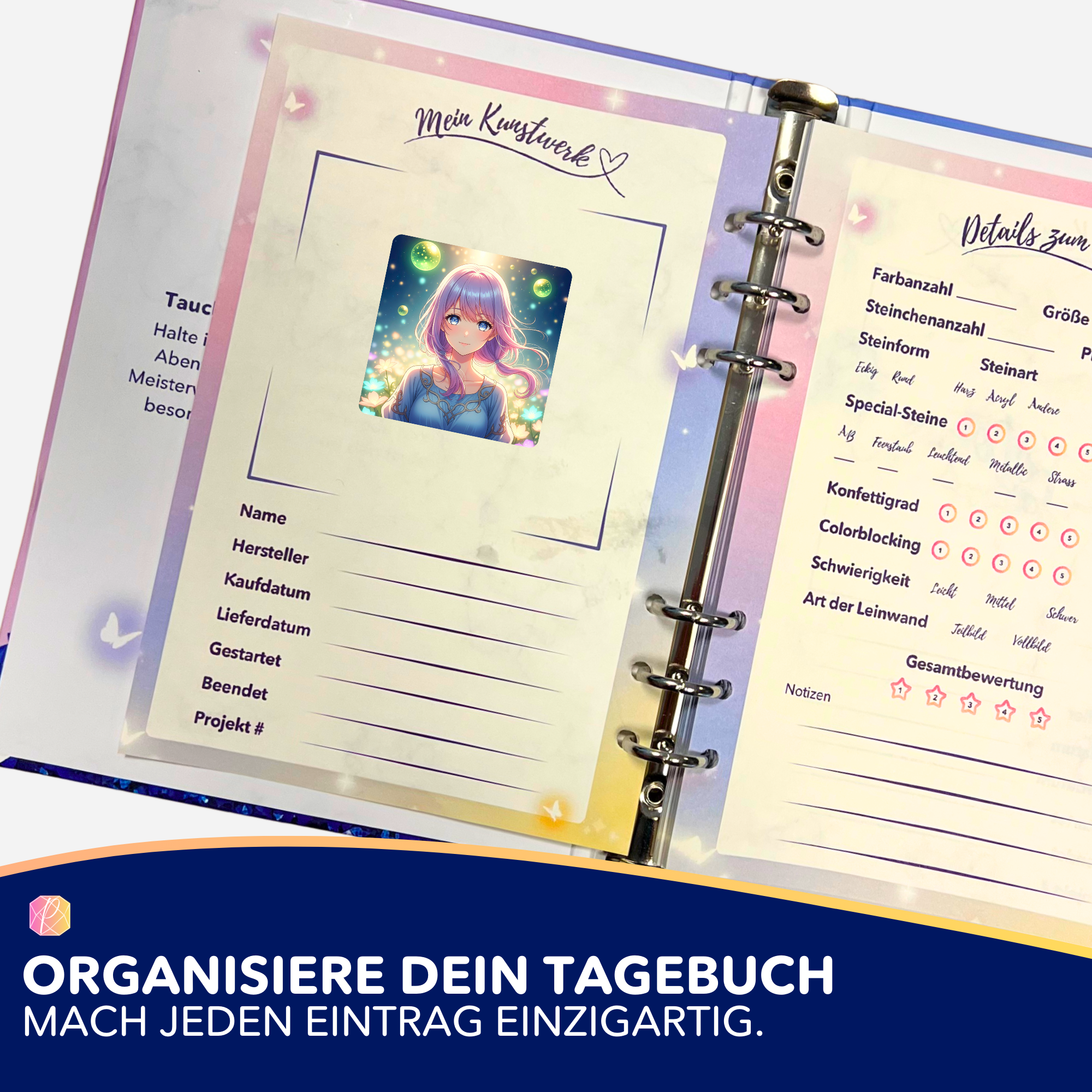 Aufkleber 5er-Set - Diamond Painting 7-Tage Special - Dreamer