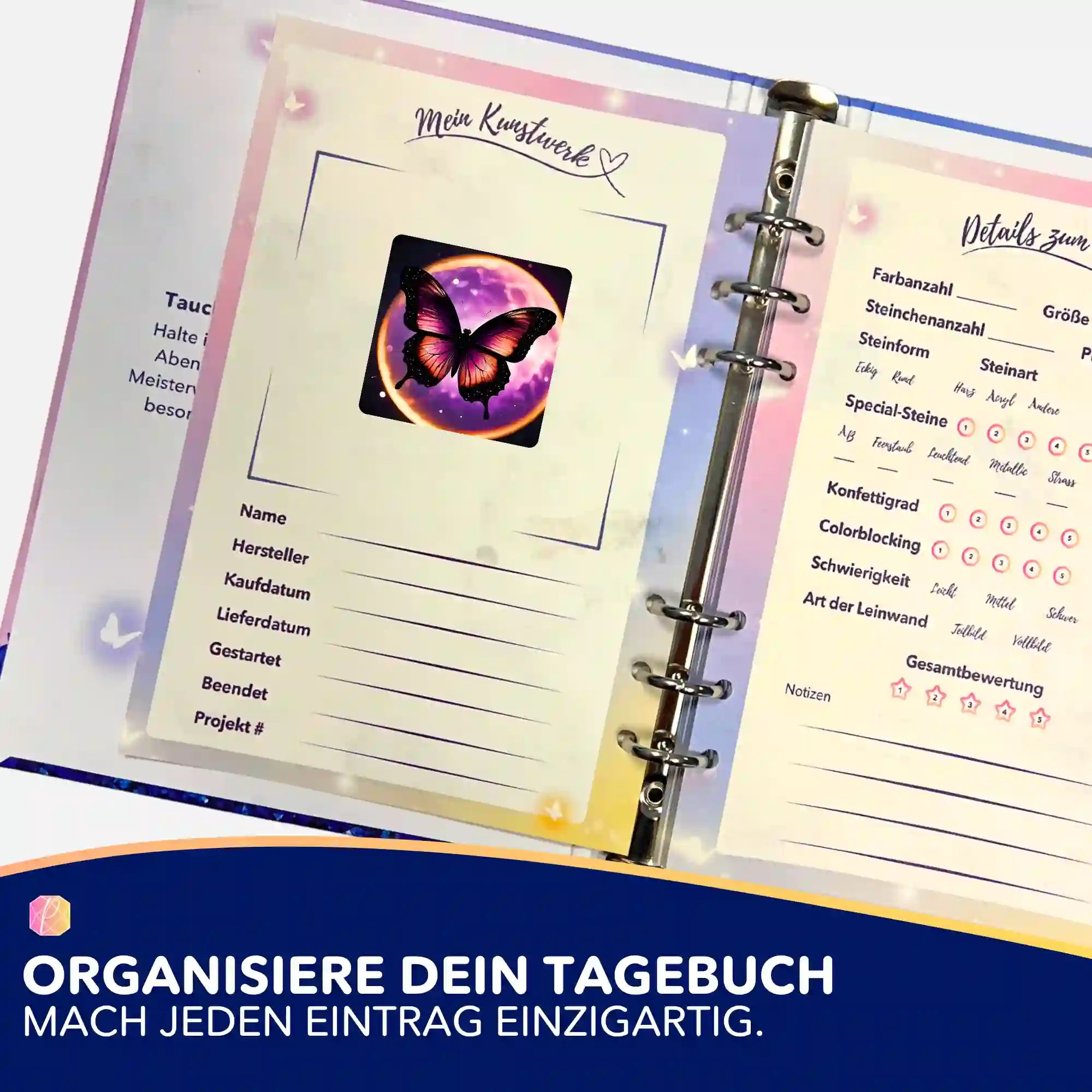 Aufkleber 5er-Set - Purple Moon