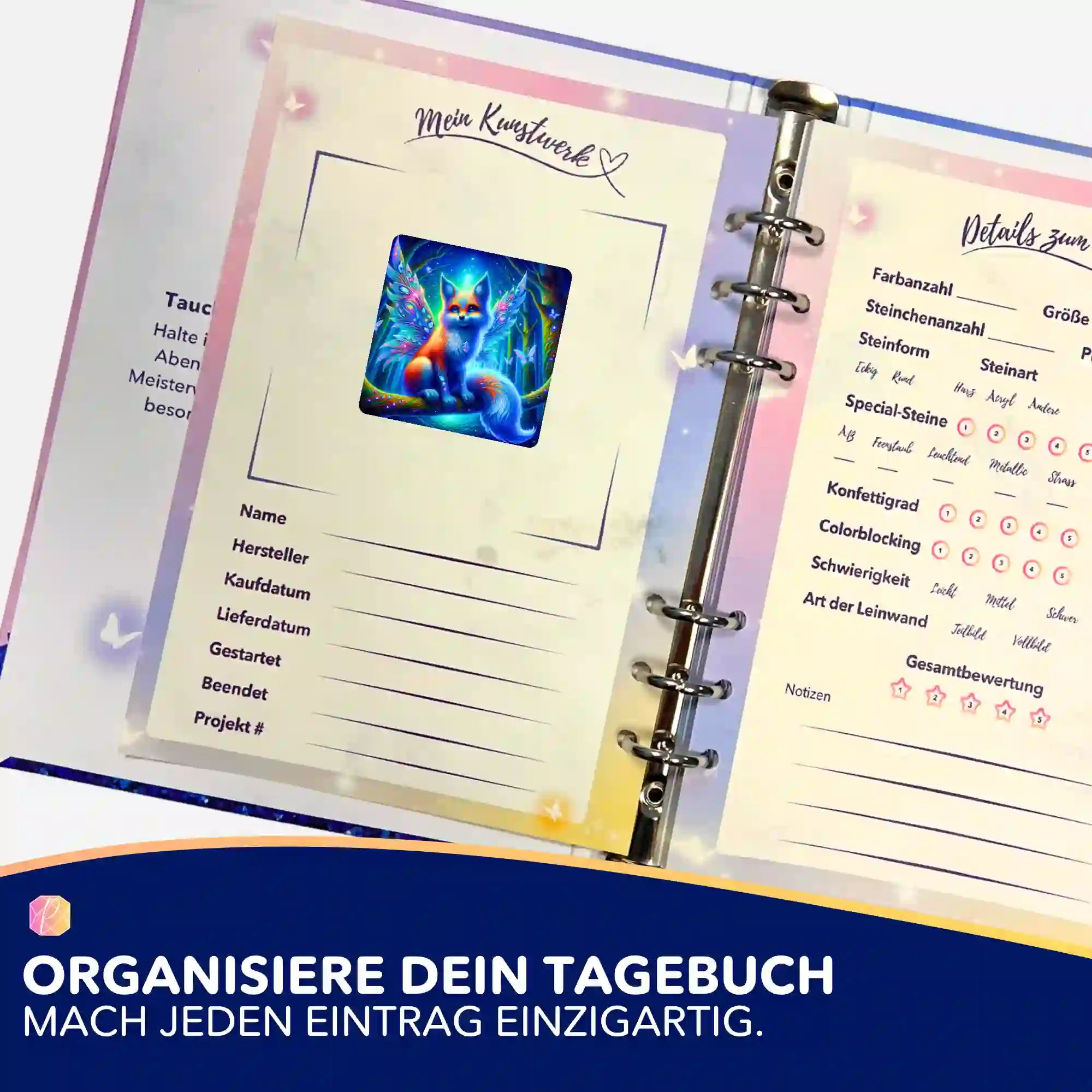 Aufkleber 5er-Set - Fairy Fox of Magic