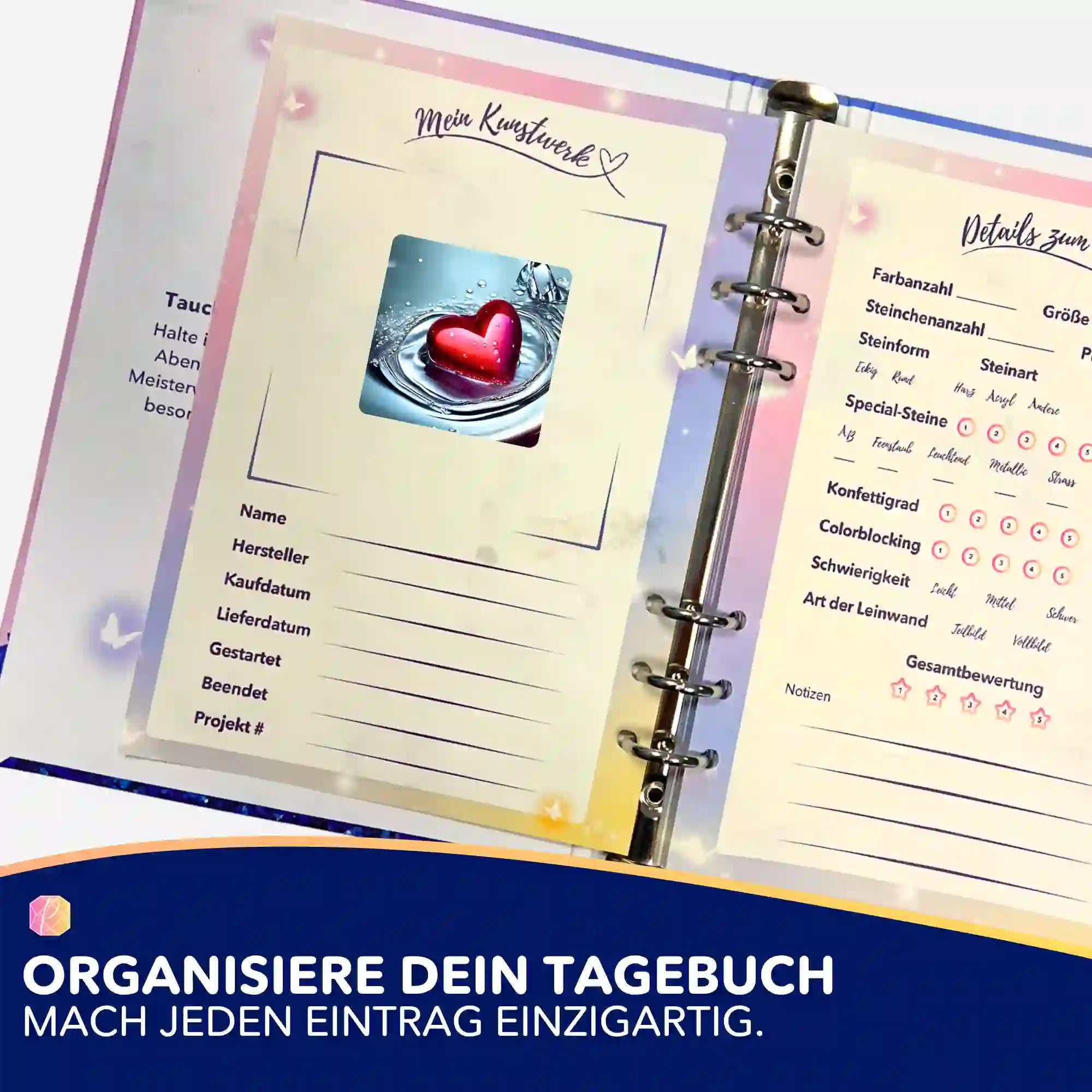 Aufkleber 5er-Set - Waterheart