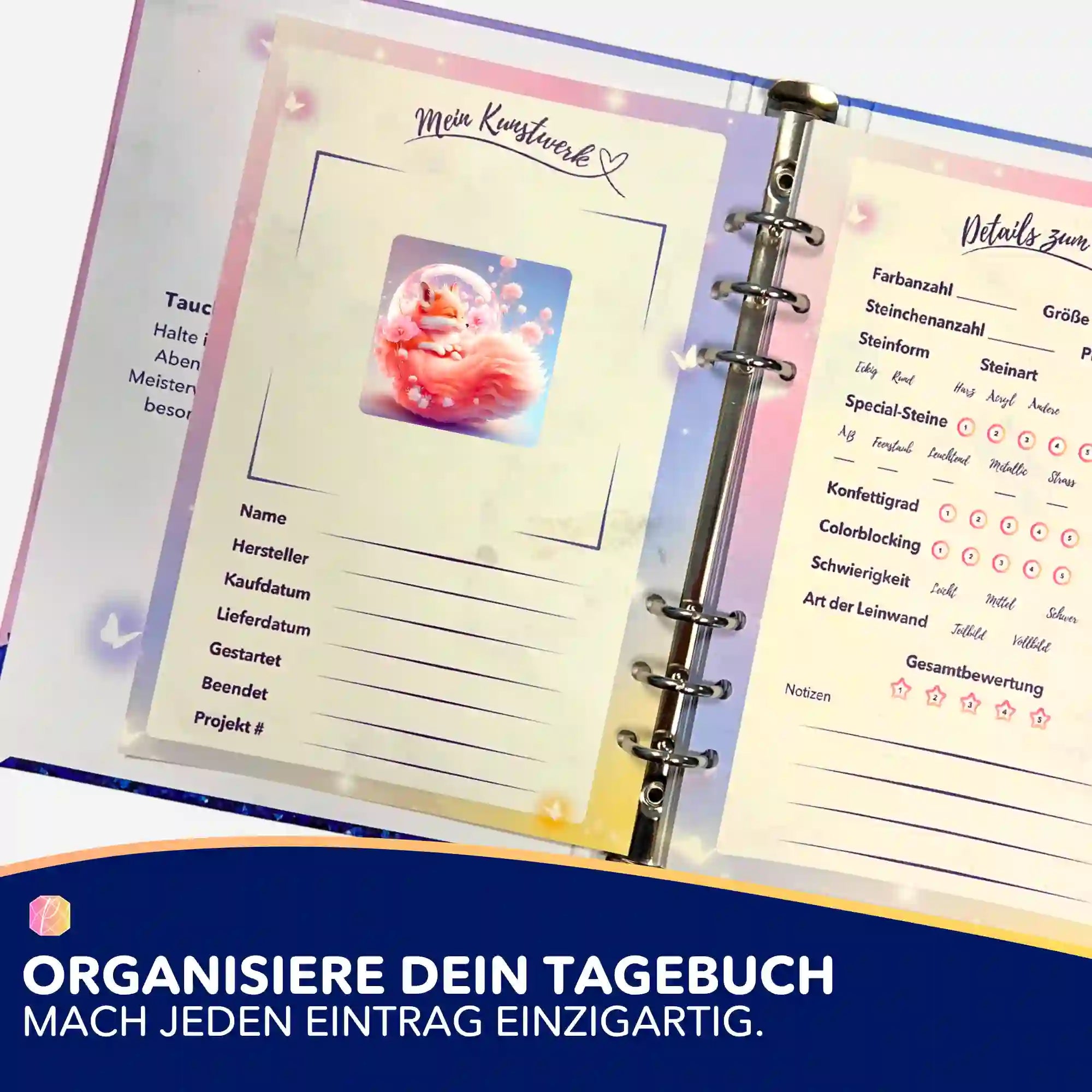 Aufkleber 5er-Set - Apricot foxy