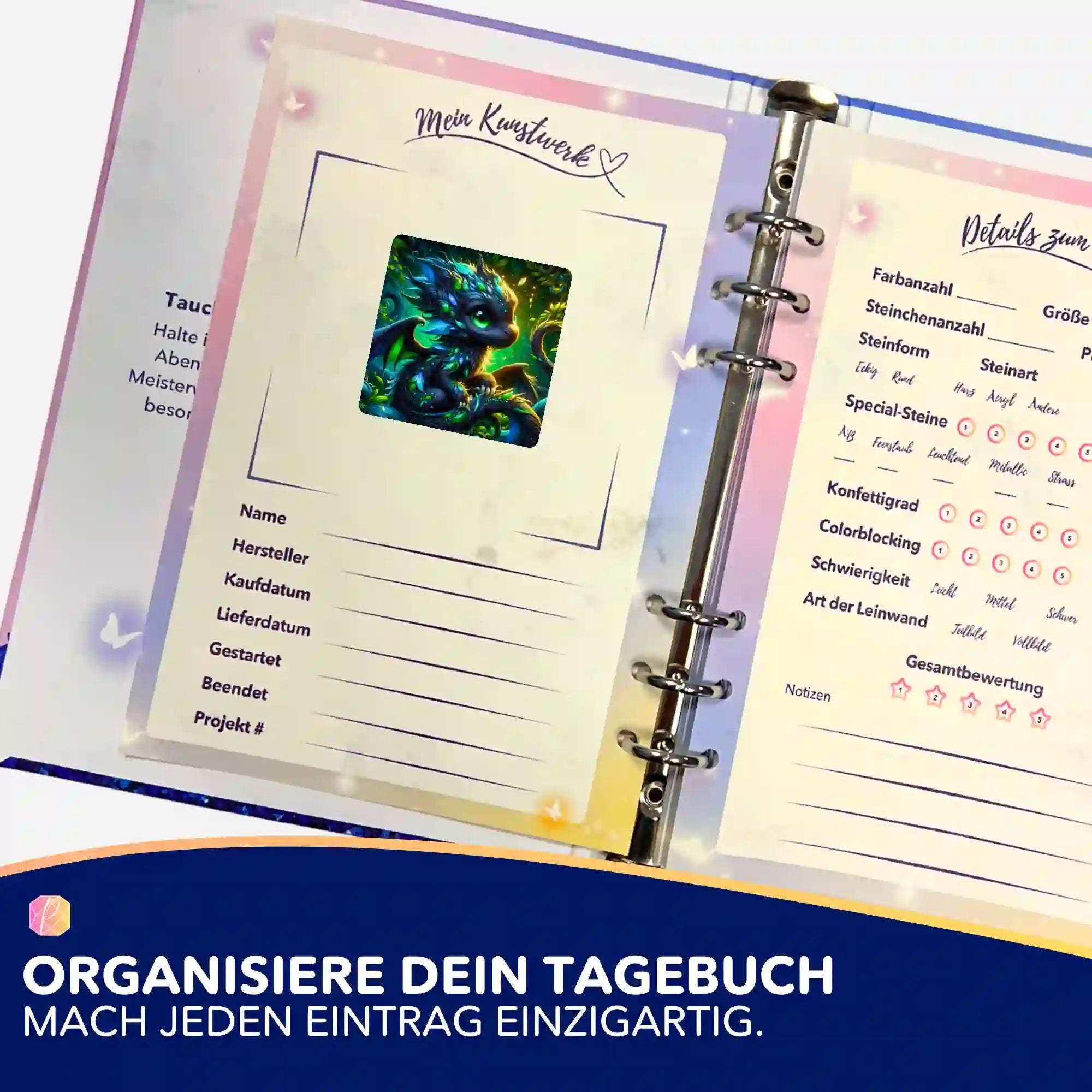 Aufkleber 5er-Set - Drago der kleine Drache