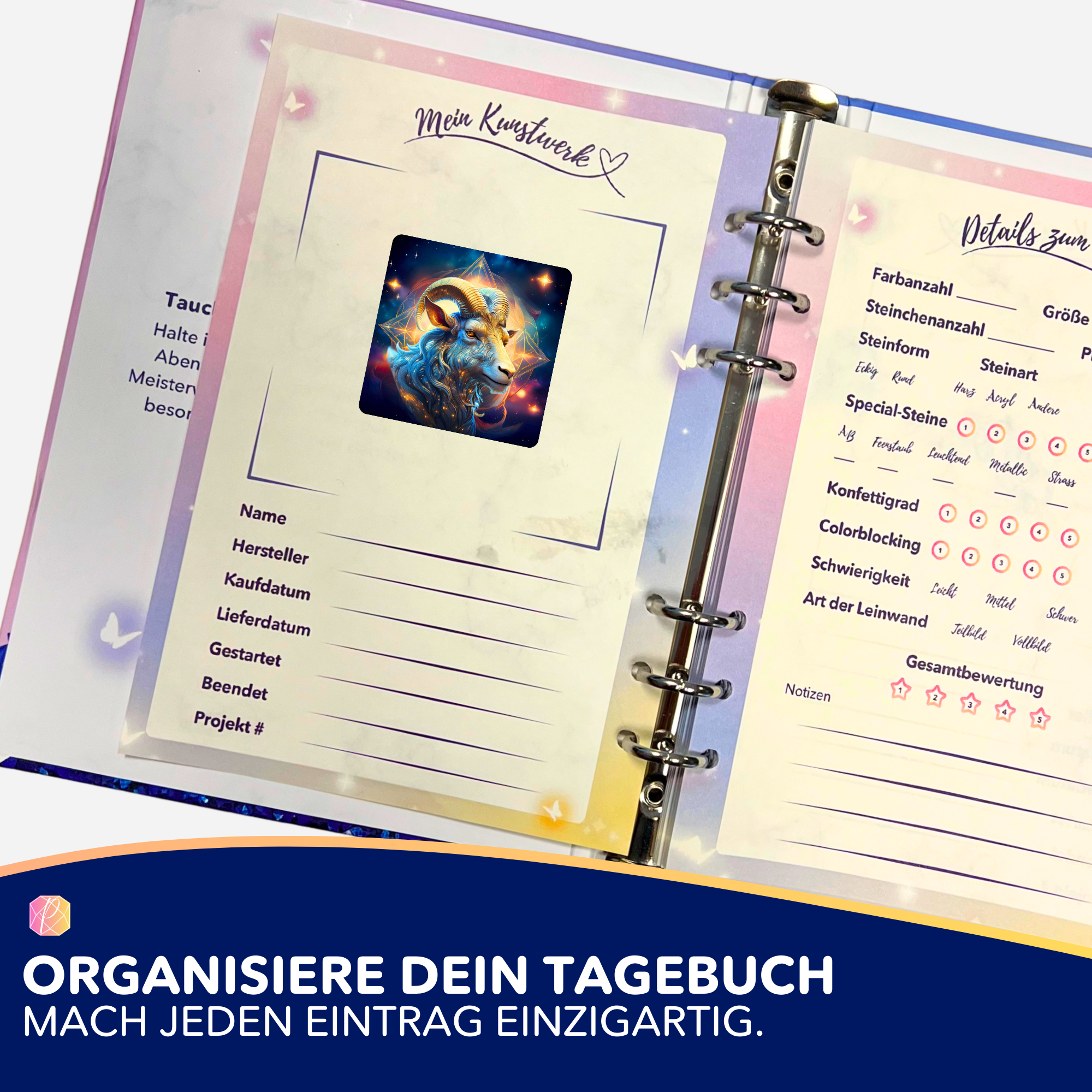 Aufkleber 5er-Set - Sternzeichen Steinbock "Limited Edition"