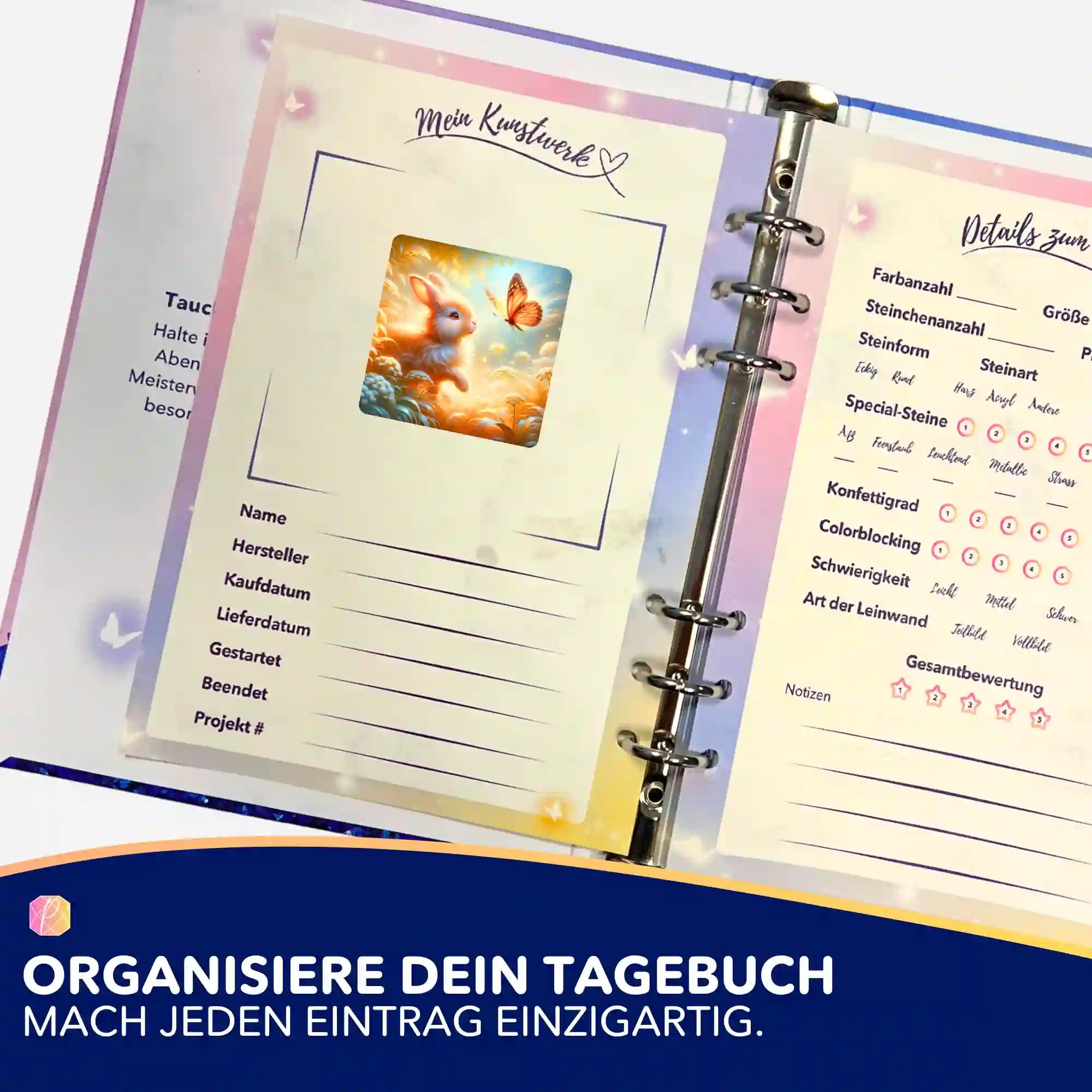 Aufkleber 5er-Set - Häschenfreunde