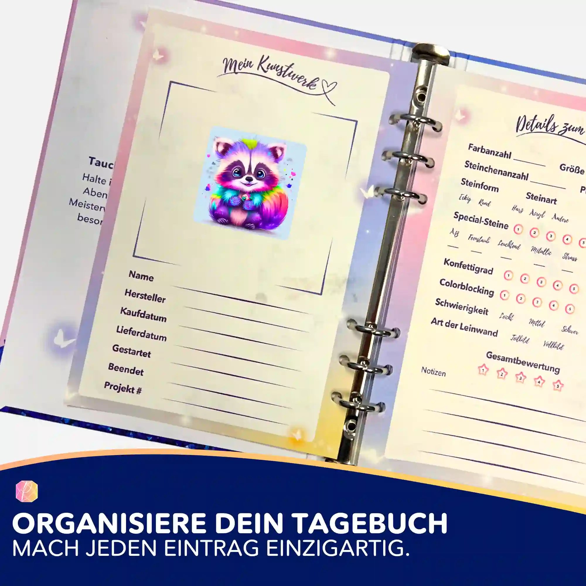 Aufkleber 5er-Set - Waschbär - Willibald