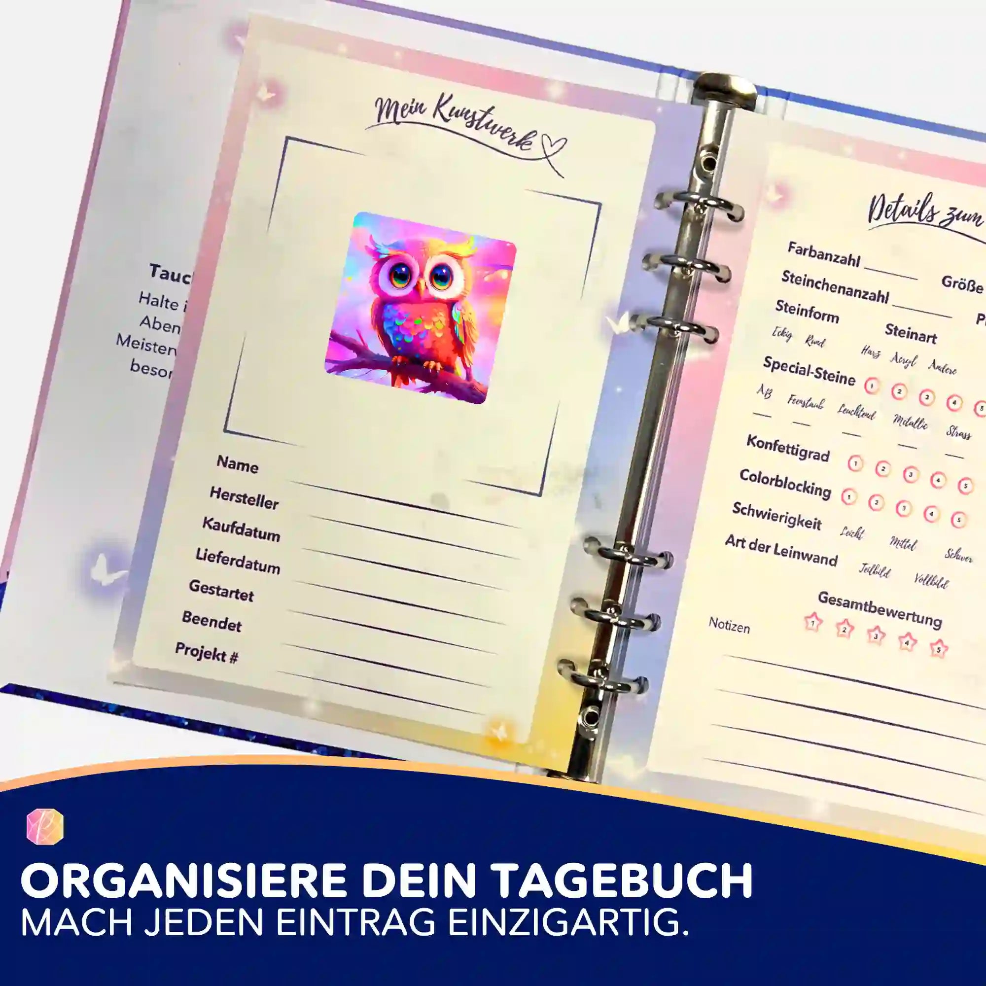 Aufkleber 5er-Set - Eulchen Eulalia