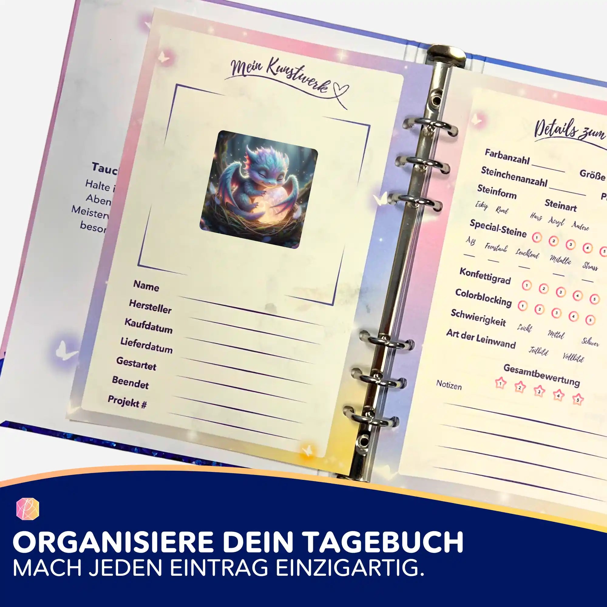 Aufkleber 5er-Set - Lichtdrache Faye "Limited Edition"
