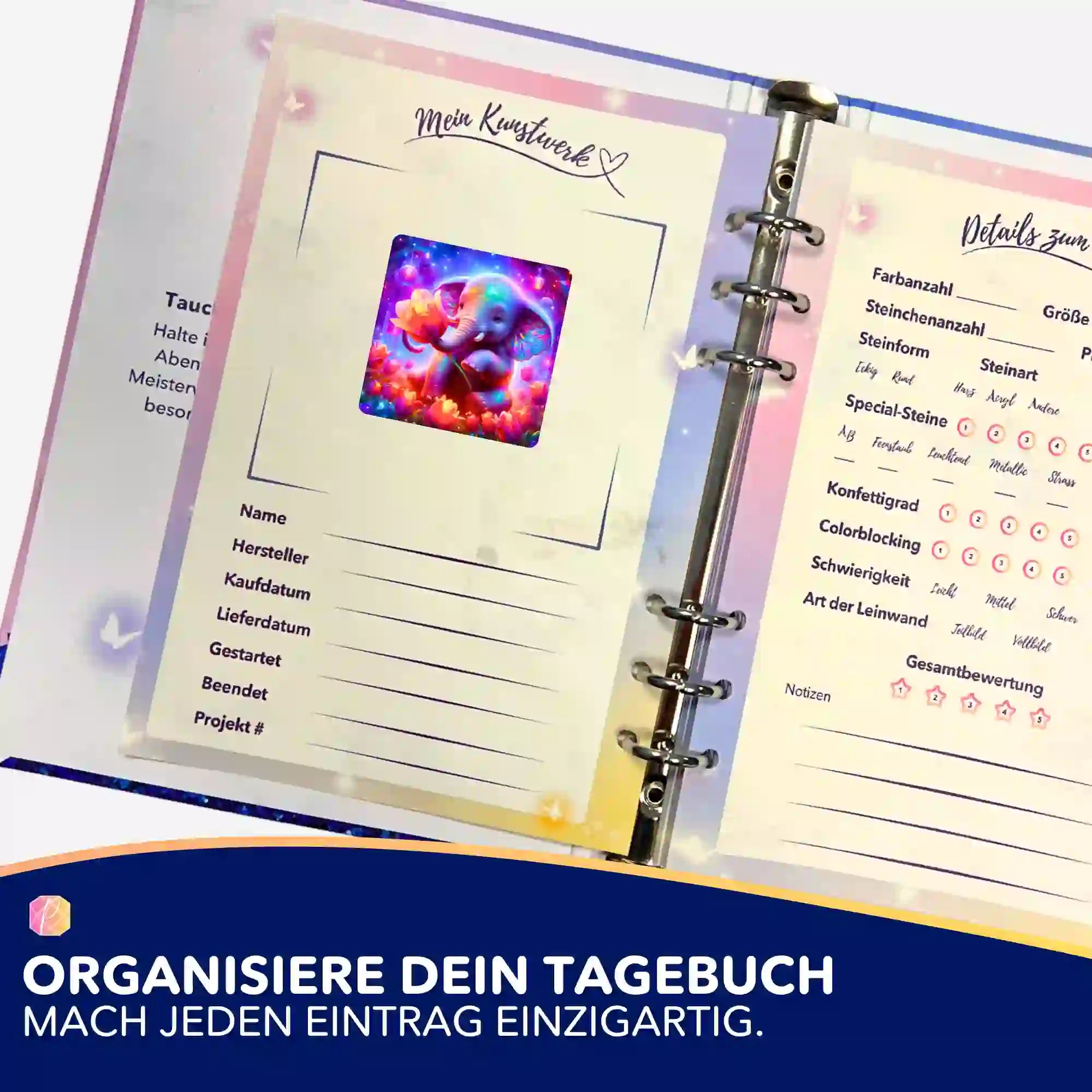 Aufkleber 5er-Set - Elefantenmädchen