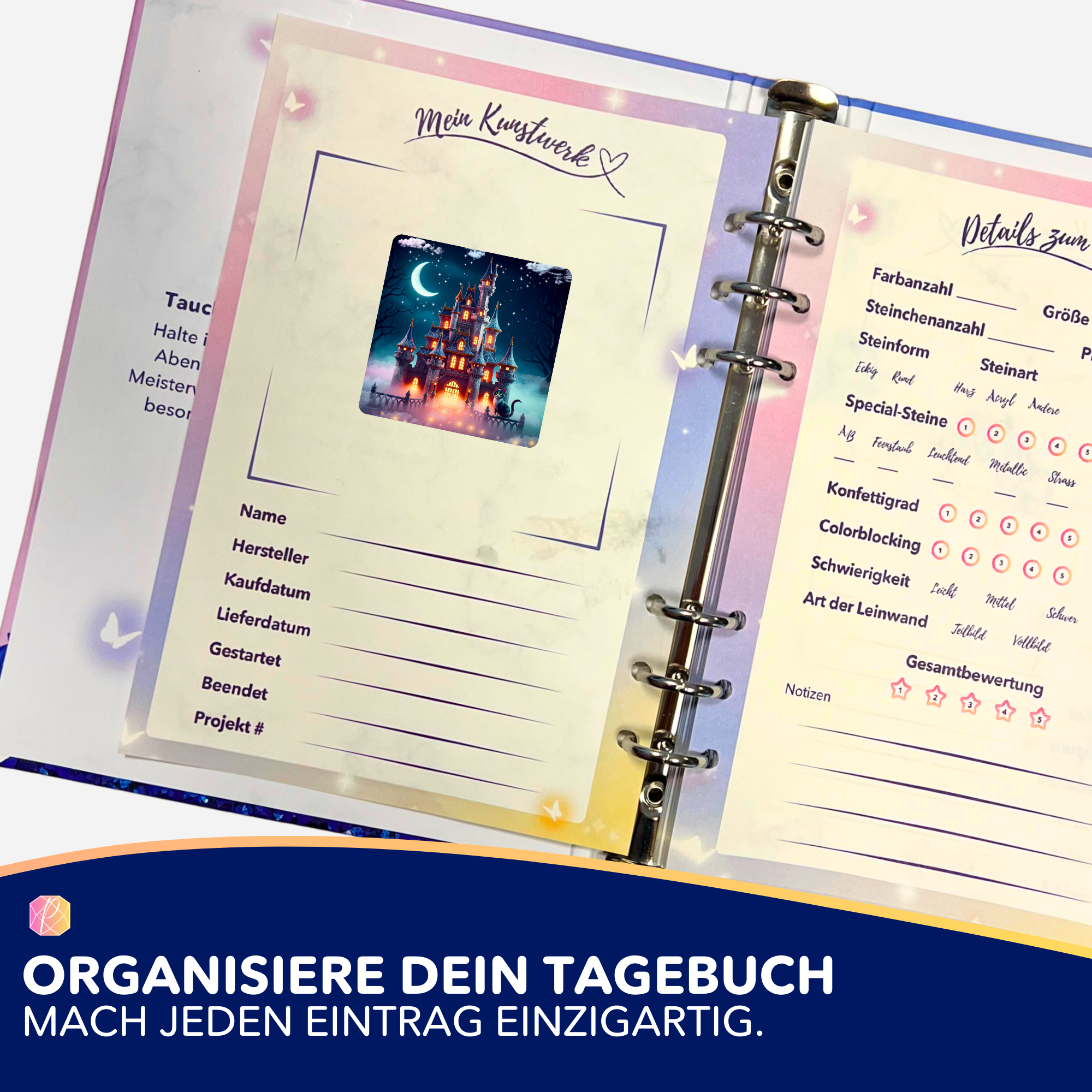 Aufkleber 5er-Set - Nachtschloss