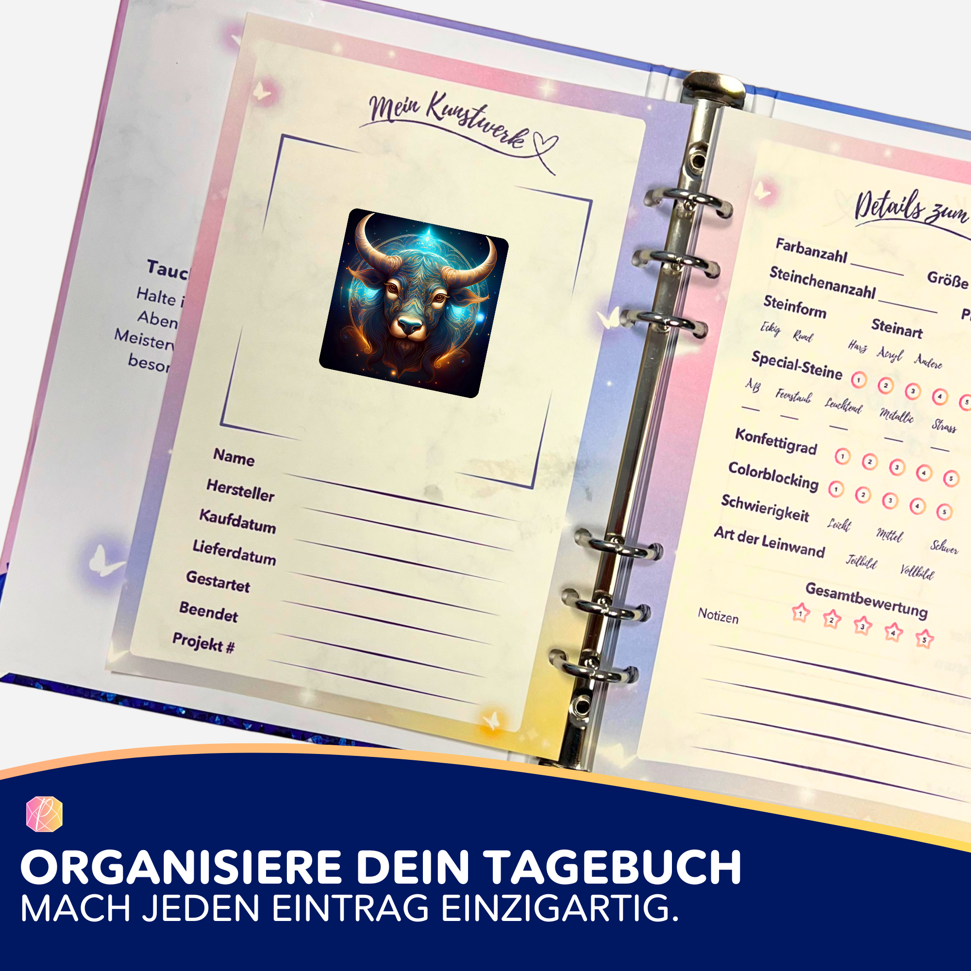 Aufkleber 5er-Set - Sternzeichen Stier "Limited Edition"