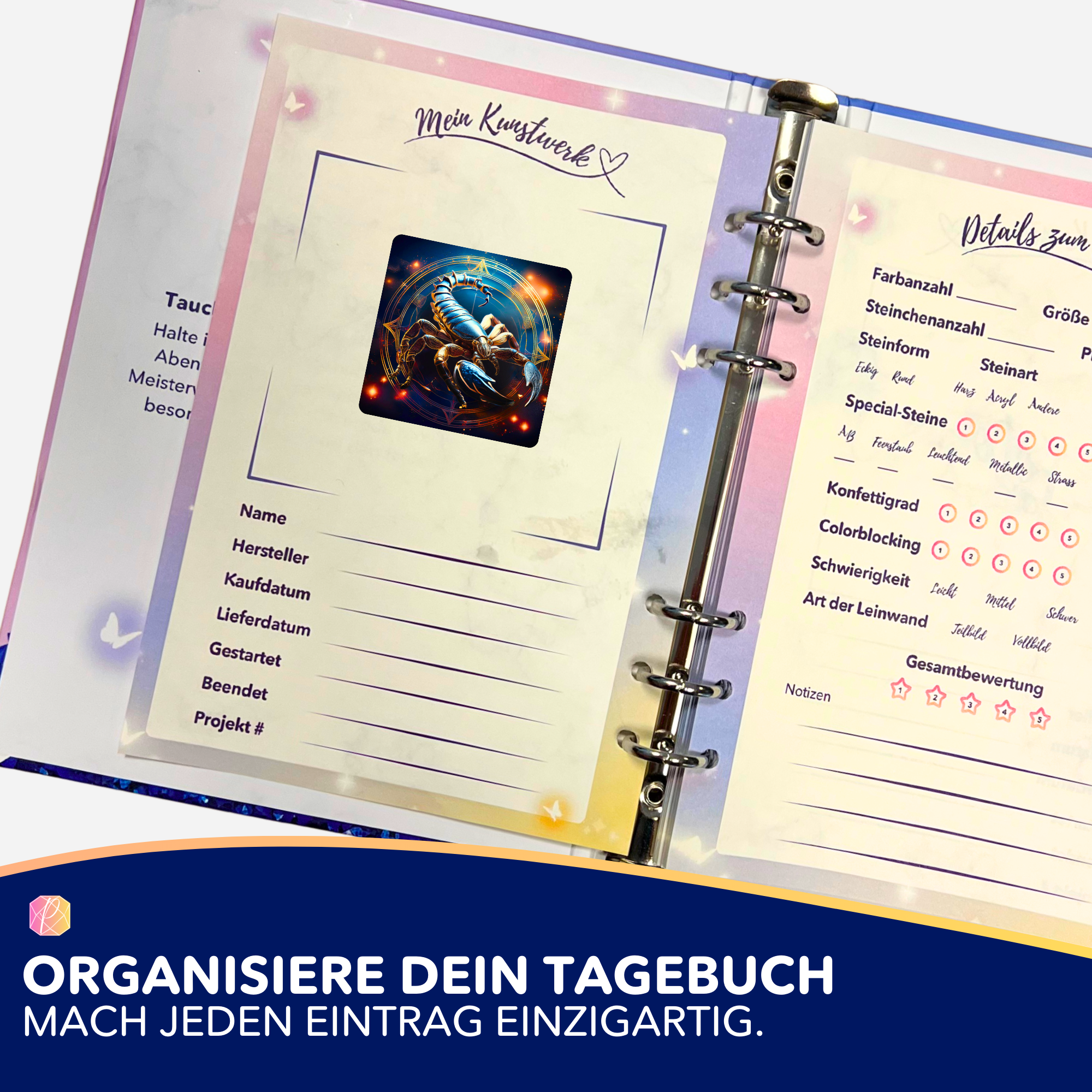 Aufkleber 5er-Set - Sternzeichen Skorpion "Limited Edition"