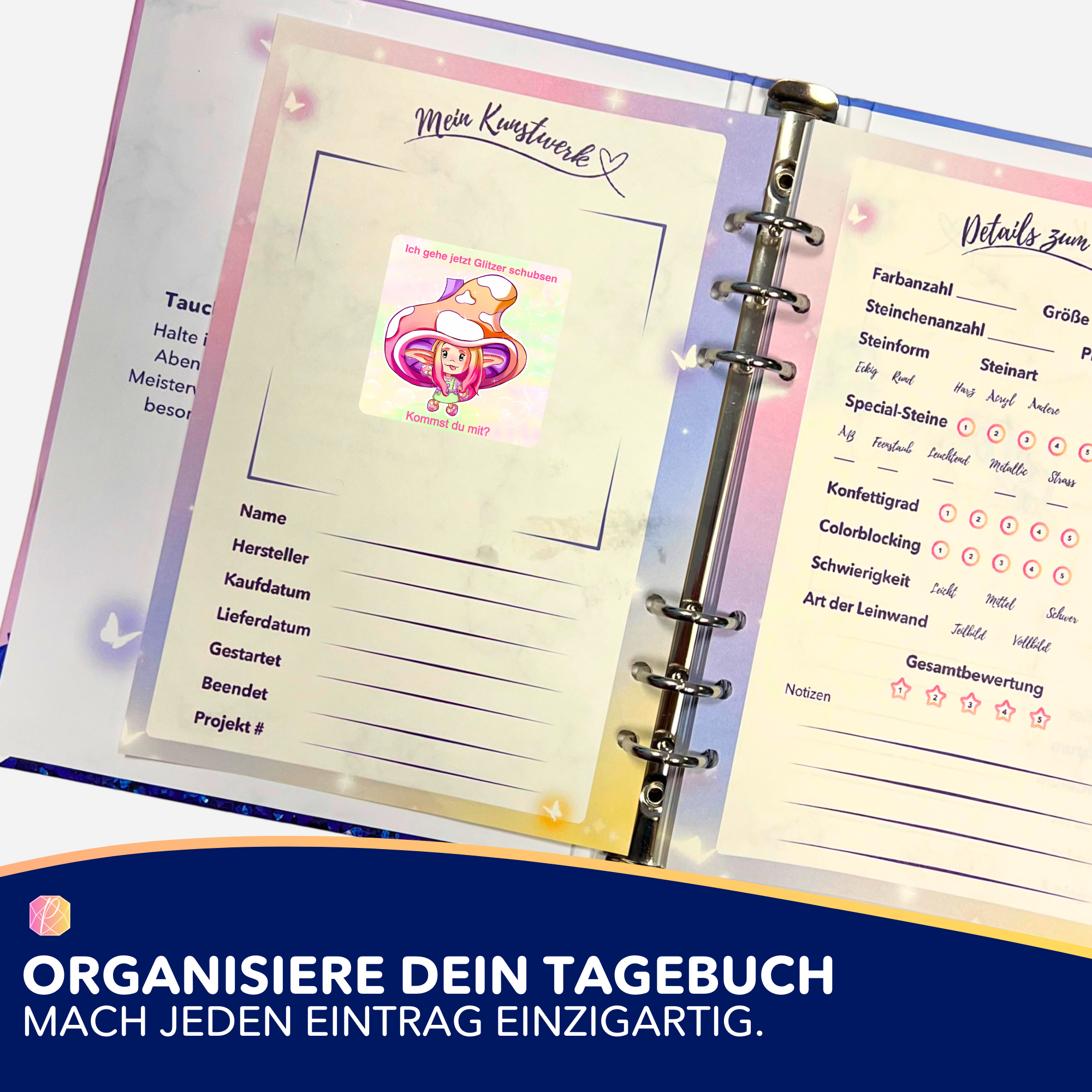 Aufkleber 5er-Set - Moni´s Special - Moni Shroomi