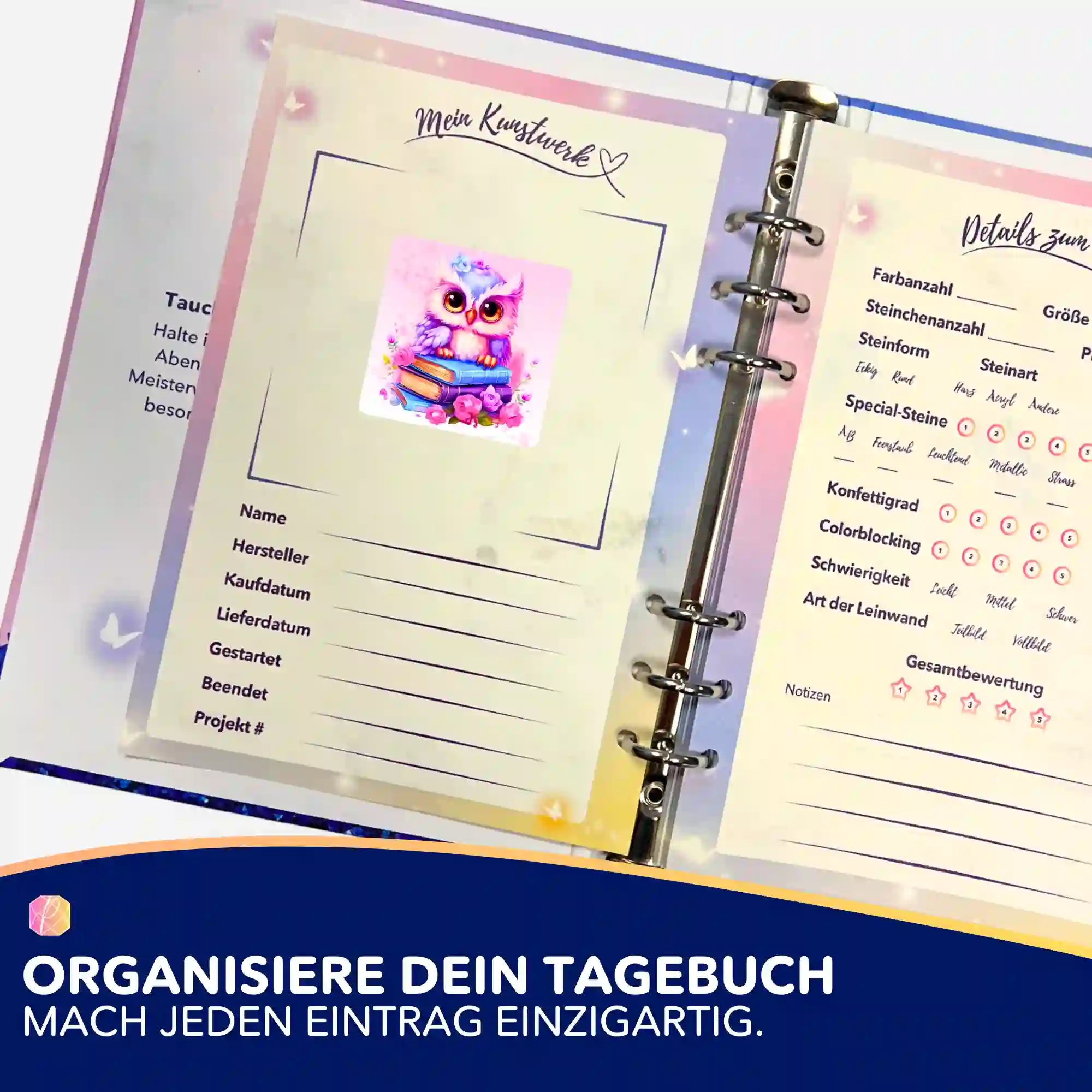 Aufkleber 5er-Set - Büchereule