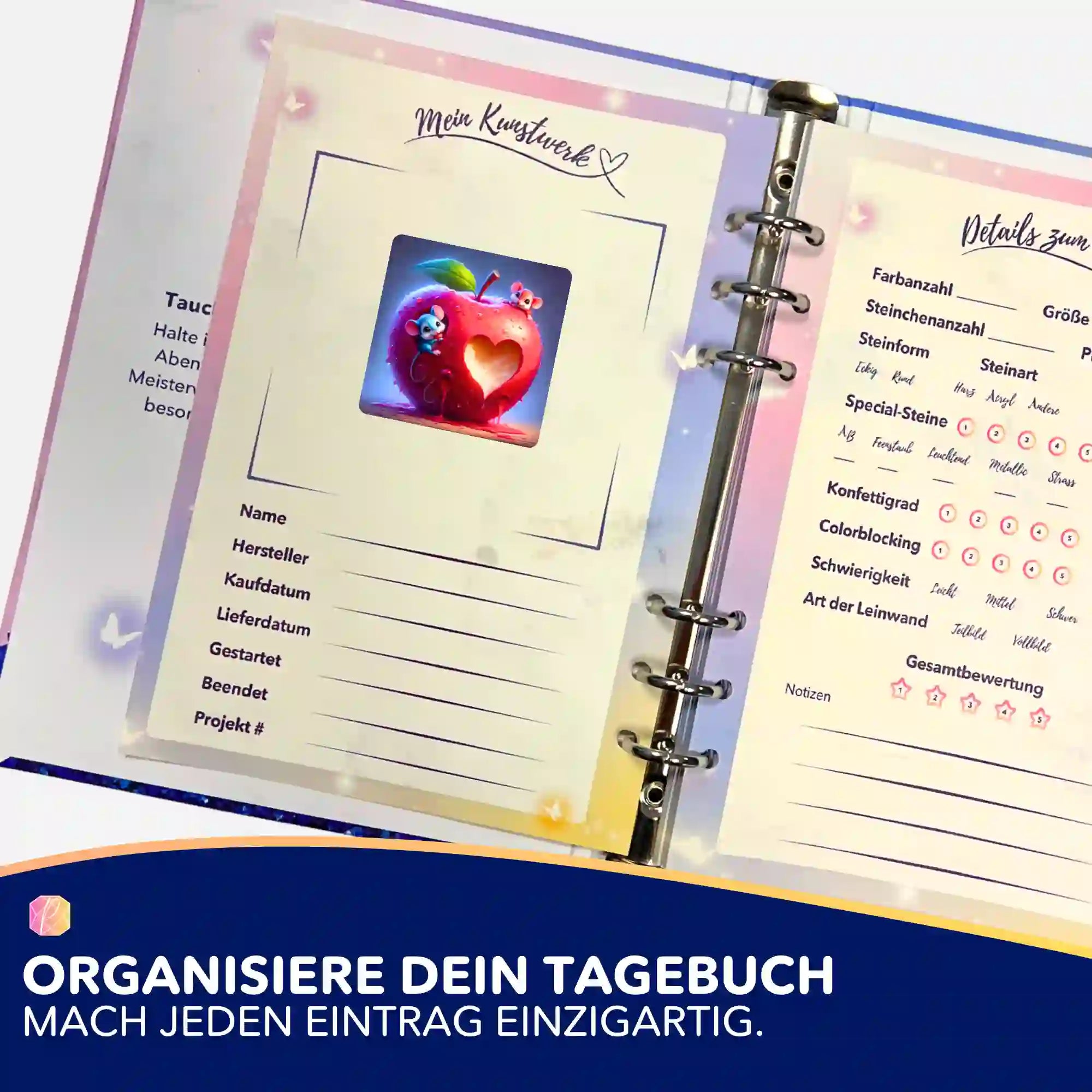 Aufkleber 5er-Set - Liebe im Mäusehaus