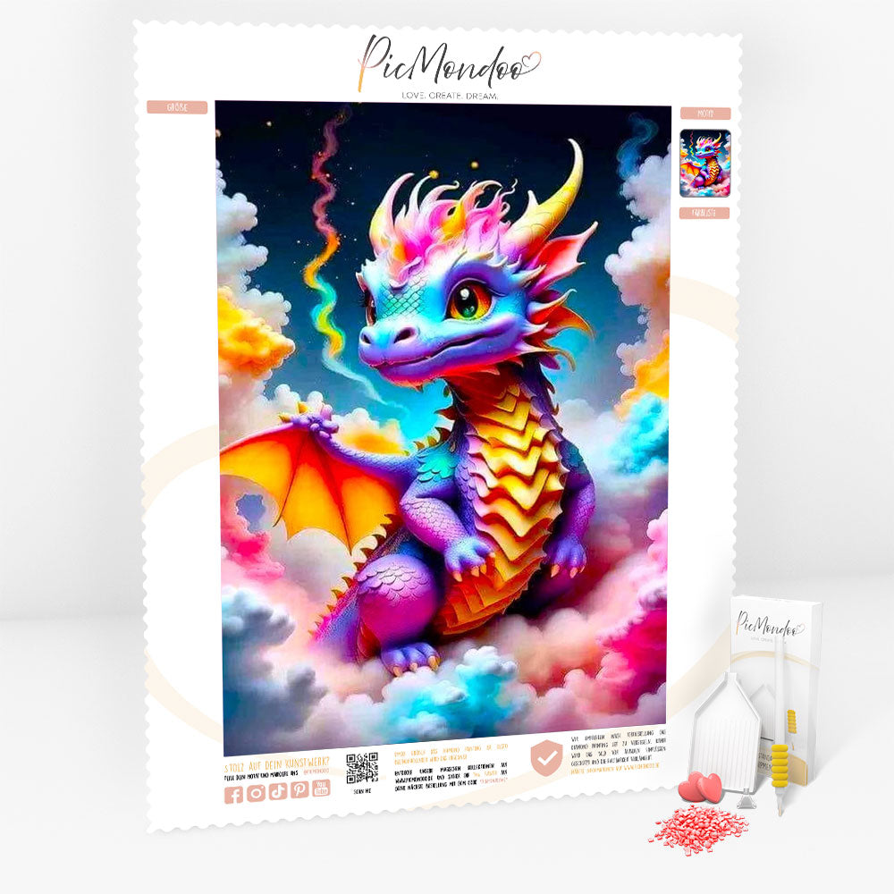 Diamond Painting 100 Farben Special - Baby Dragon