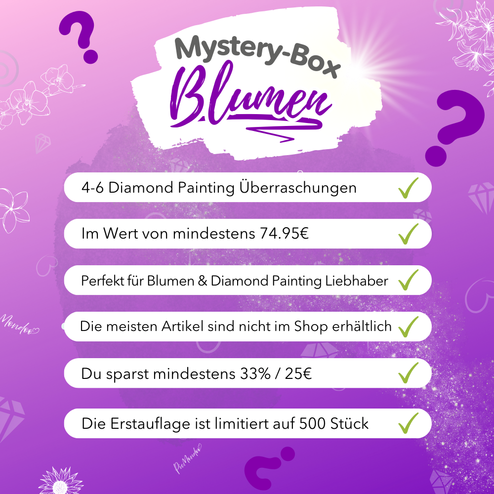 Diamond Painting Mystery-Box "Blumen" (#1)