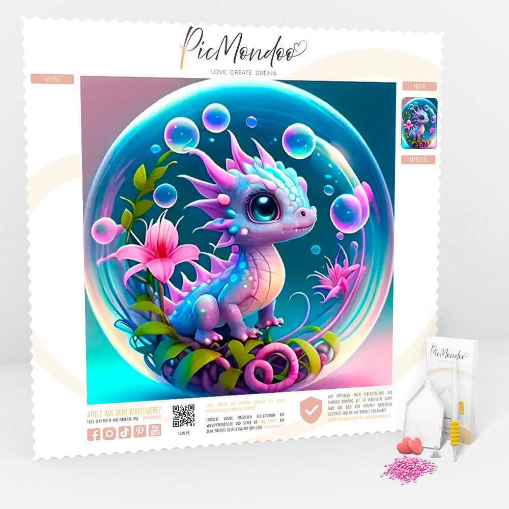 Diamond Painting 7 Tage Special - Bubble dragon