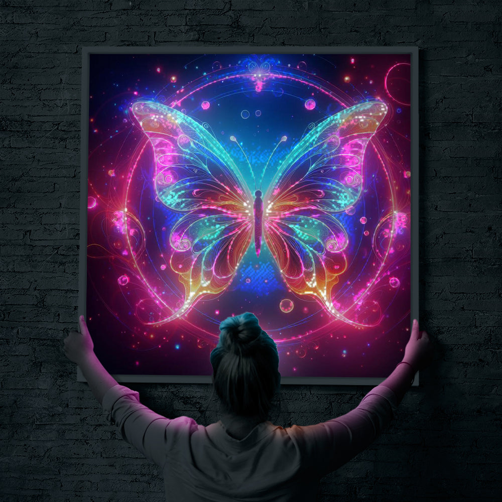 Diamond Painting Leuchtbild Special - Circle of Butterfly