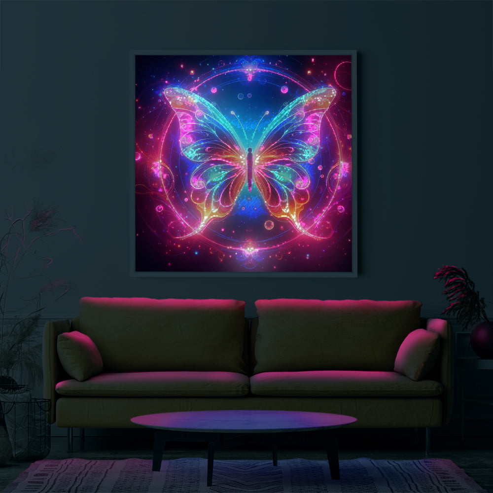 Diamond Painting Leuchtbild Special - Circle of Butterfly