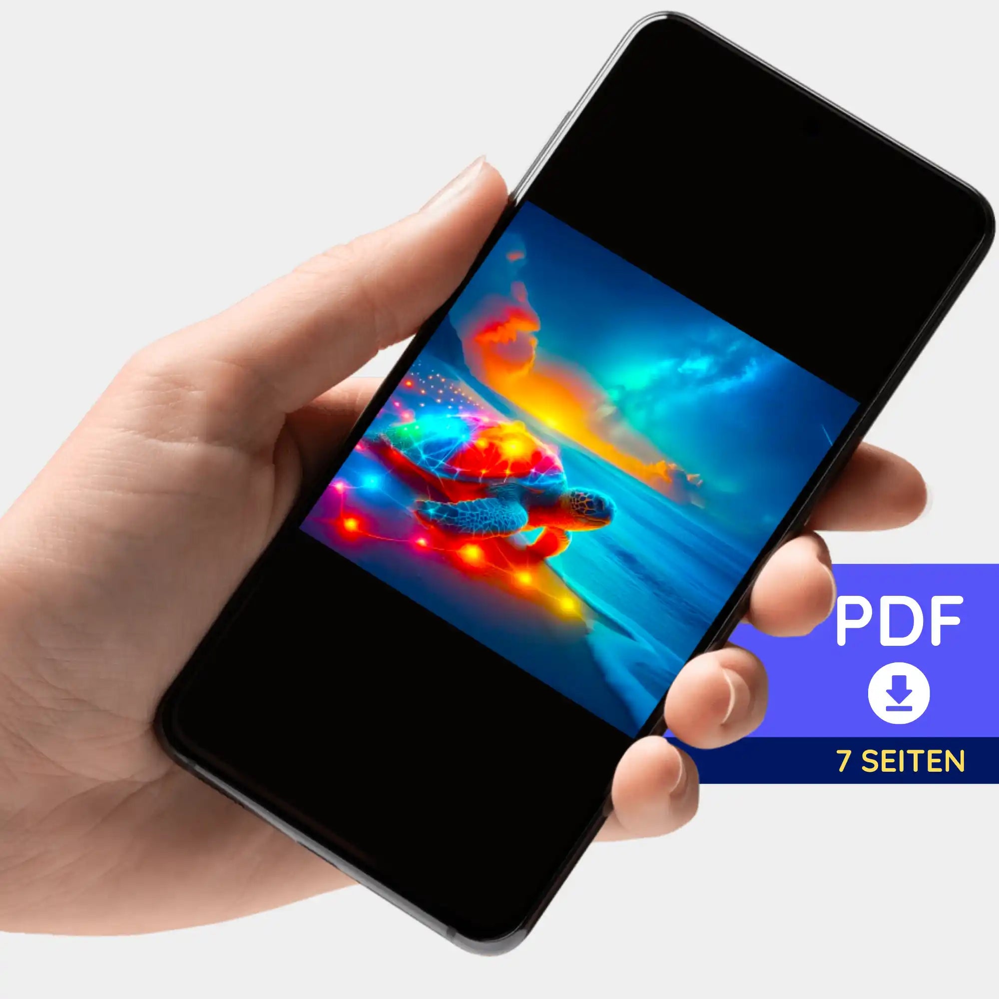 Digitale Bildmappe - Colorful sparkling Turtle