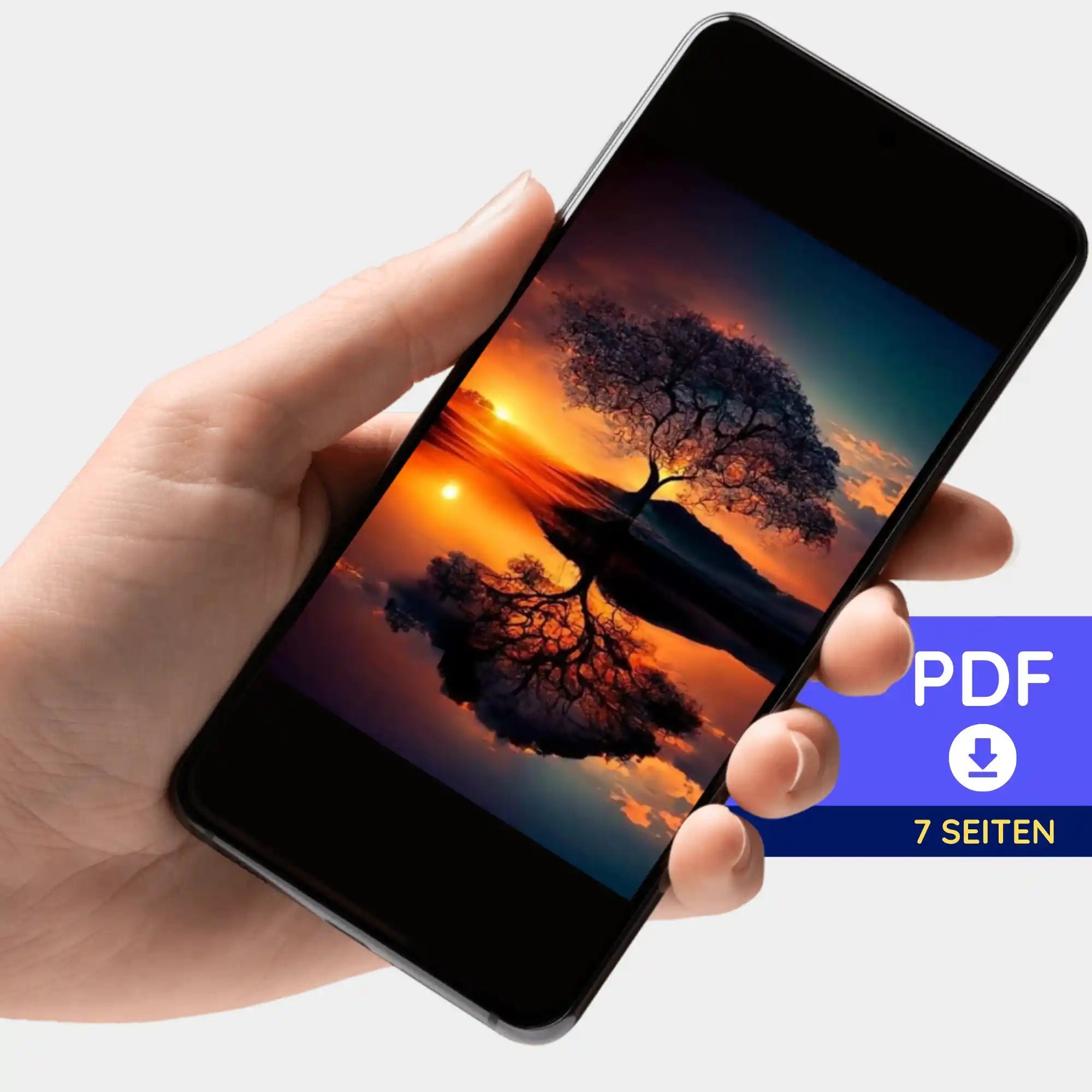 Digitale Bildmappe - Baum im Sonnenuntergang