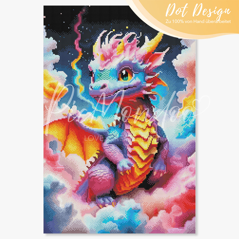 Diamond Painting 100 Farben Special - Baby Dragon