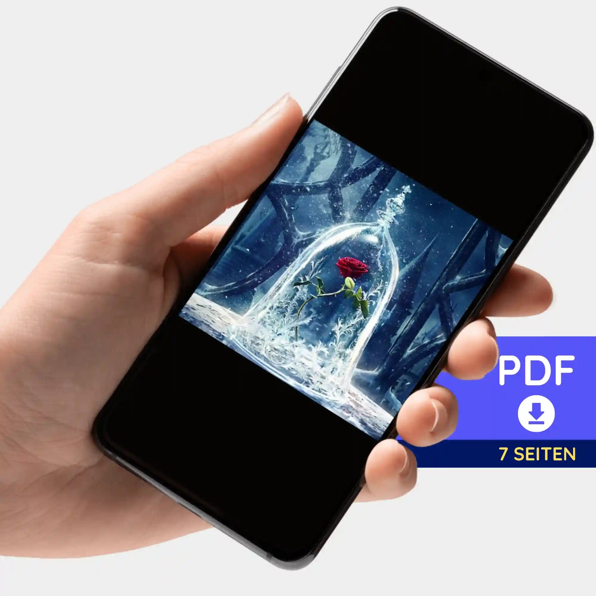 Digitale Bildmappe - Rose im Wunderglas