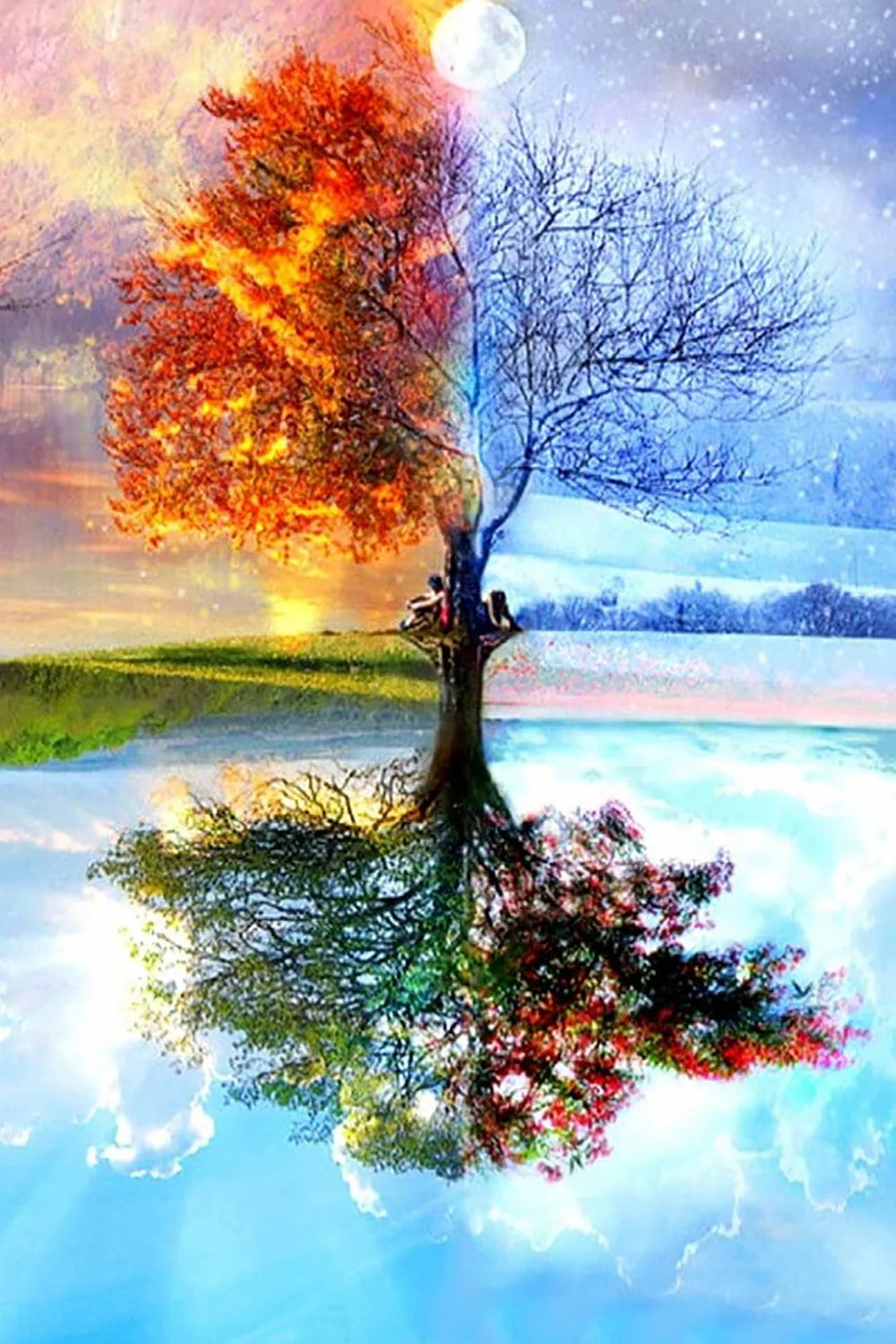 Diamond Painting - Baum der 4 Jahreszeiten MINI