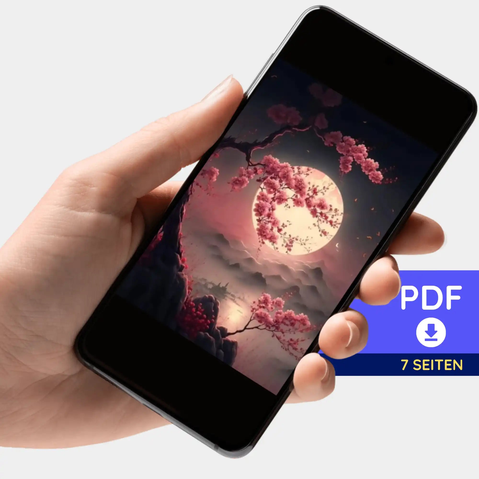 Digitale Bildmappe - Kirschblüten im Mondschein