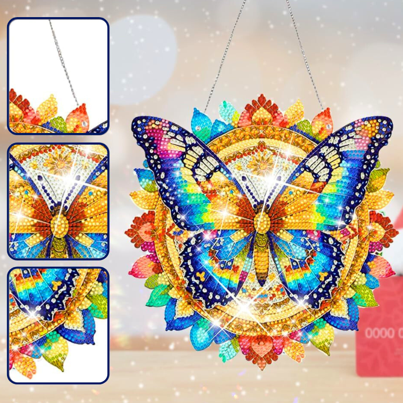 Diamond Painting XXL Aufhänger - Colorful Butterflies