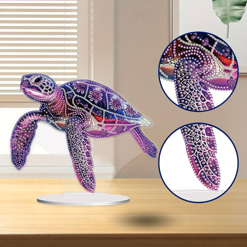 Diamond Painting Aufsteller - Purple Turtle